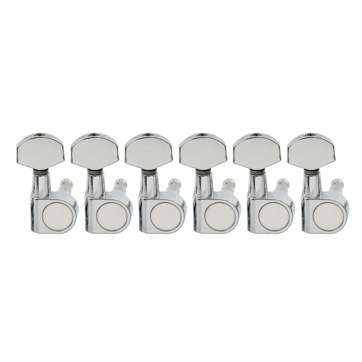 Musiclily Pro 6 Inline Sealed 2-Pins Guitar Tuners Tuning Pegs Keys Machine Heads Set For Fender Squier Strat Electric Guitar, C