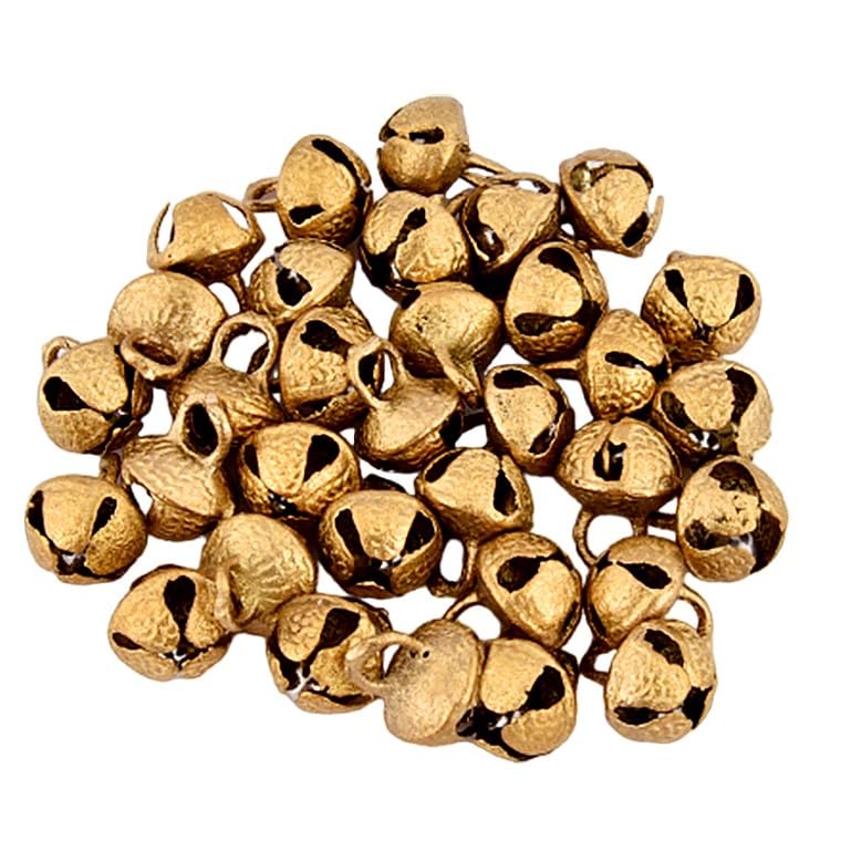 Uapan Brass Ghungroo Ankle Bells Loose Beads (100 Nos_2.5 Cm) I For All Indian Classical Dance Forms