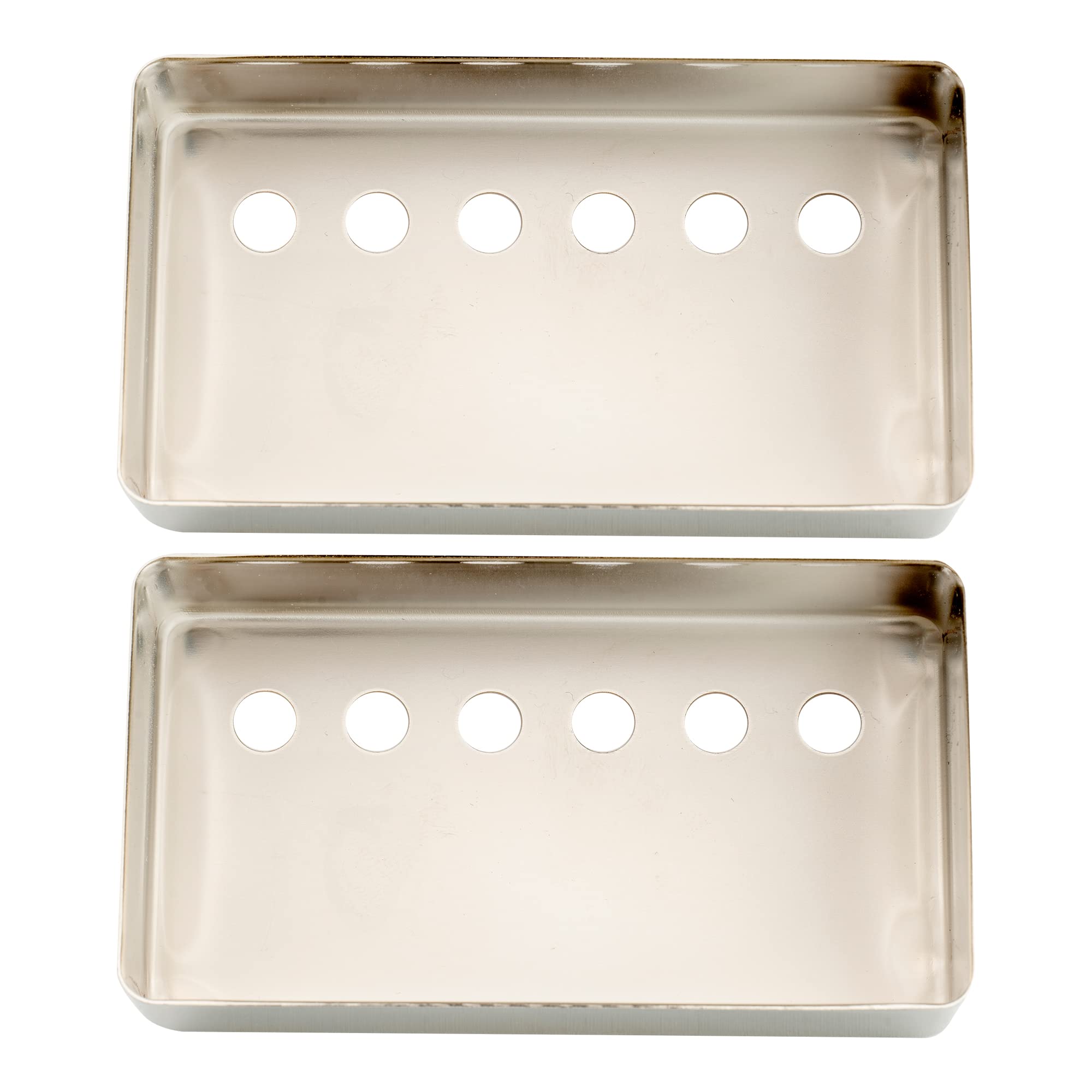 Musiclily Pro 49.2mm Nickel Silver Alloy Humbucker Pickup Covers Set for American made Electric Guitar, Nickel (Set of 2)