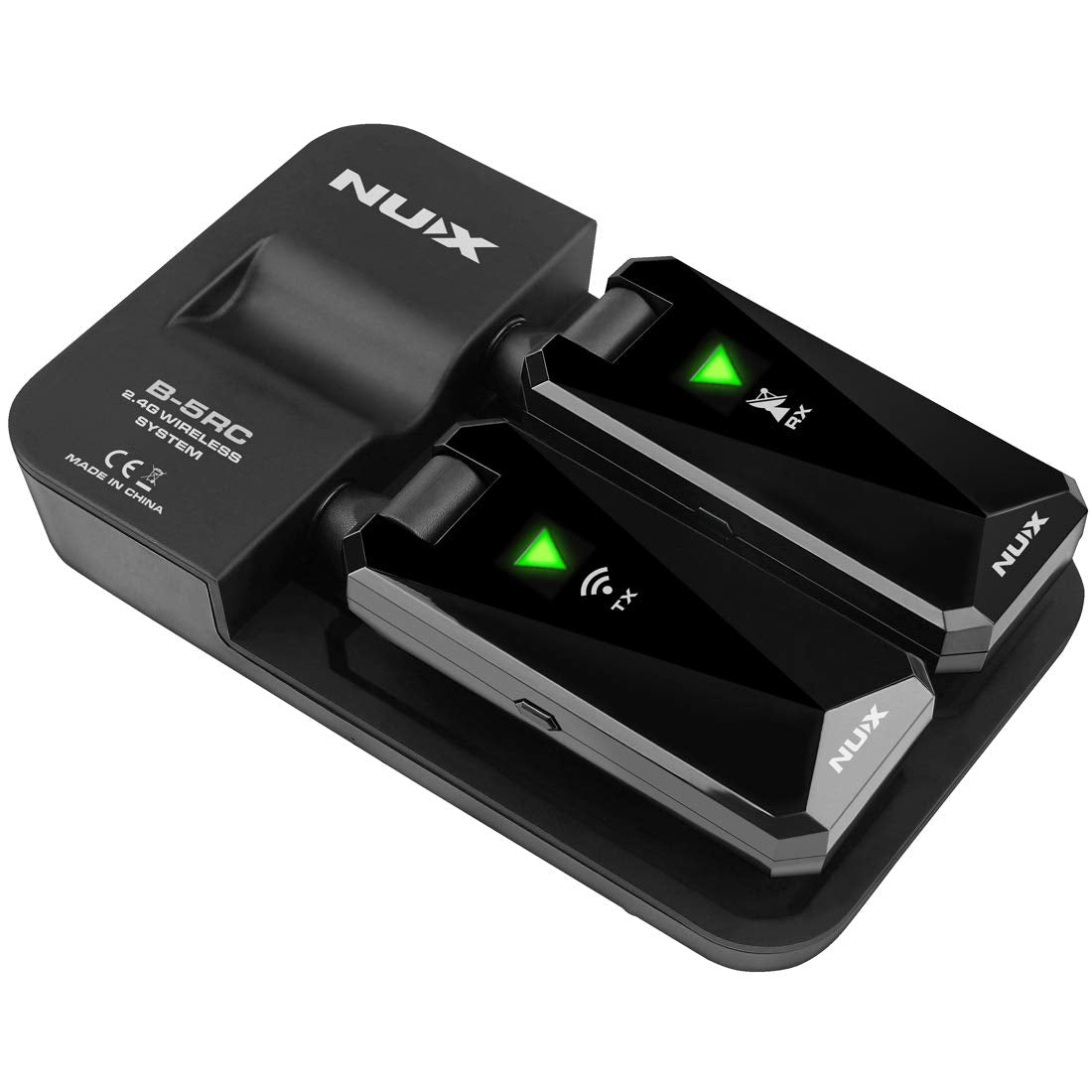 NUX B-5RC Wireless Guitar System for Most of Types of Guitar with Active or Passive Pickup, Charging Case Included,Auto Match,Mu