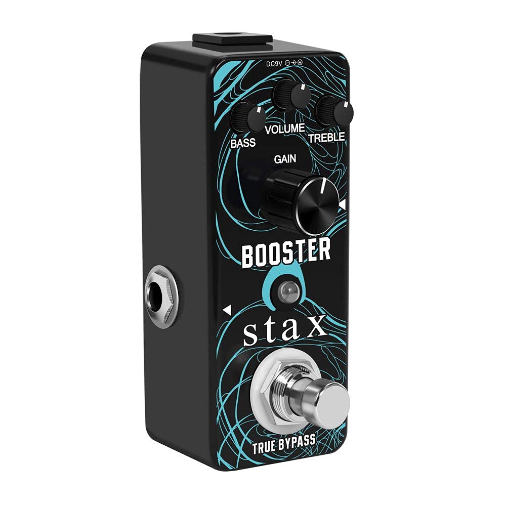 Stax Booster Guitar Pedal Analog Micro Boost Guitar Effects Pedals for Electric Guitar Pure Signal Amplification with Mini Size