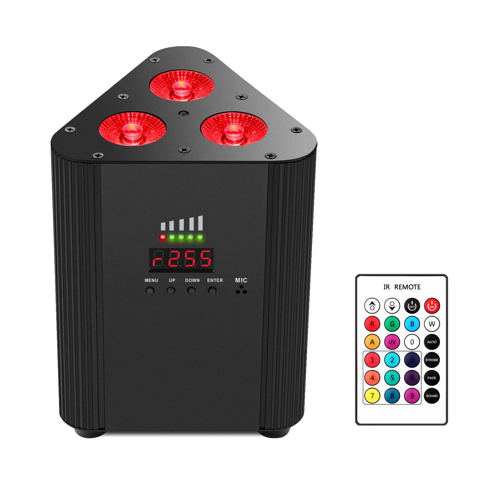 Wireless Rechargeable Stage Par Light - OPPSK RGBW 4 in 1 Battery Powered Stage Lights by Remote and DMX Control for Christmas D