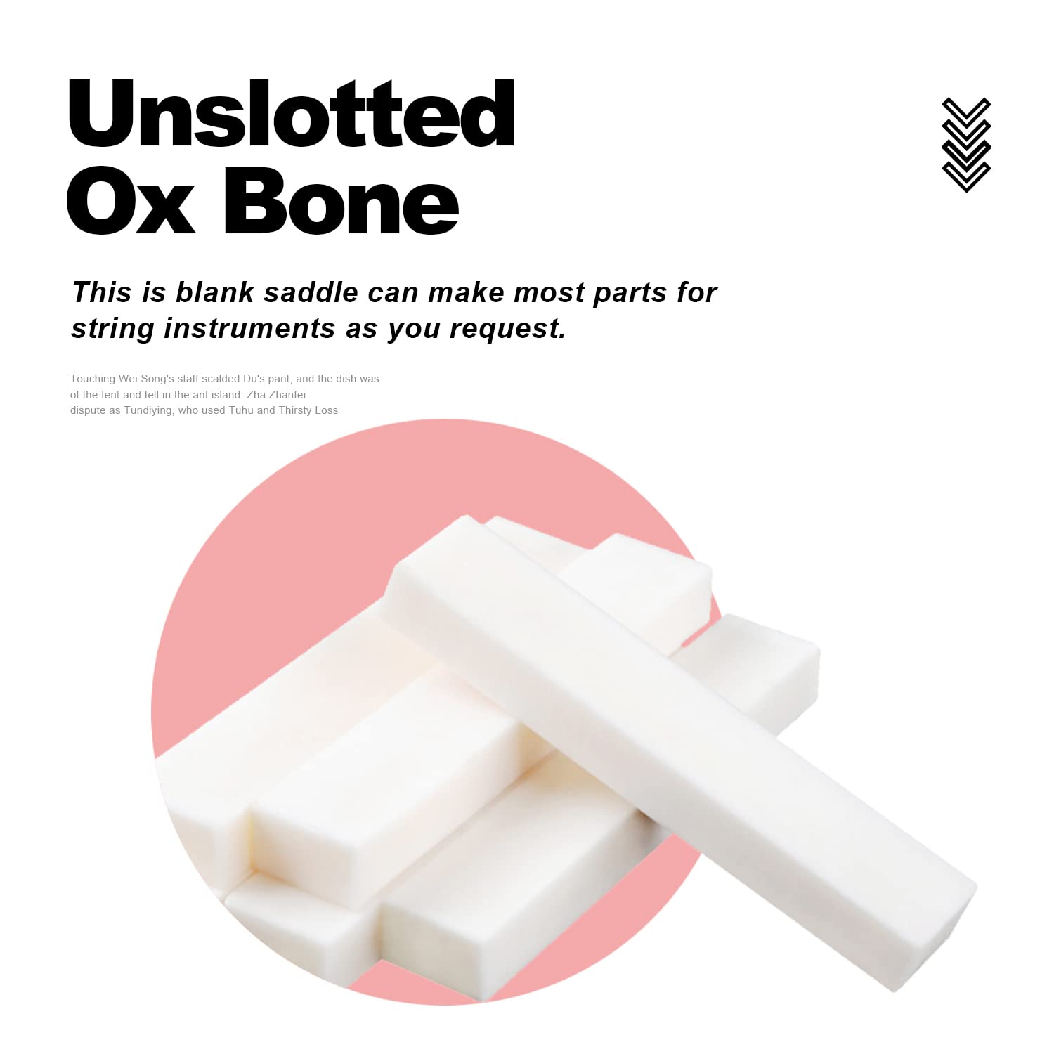 MAXCHEER 6 String Acoustic Guitar Bone Bridge Saddle and Nut Made of Real Bone (6Pcs Nut)