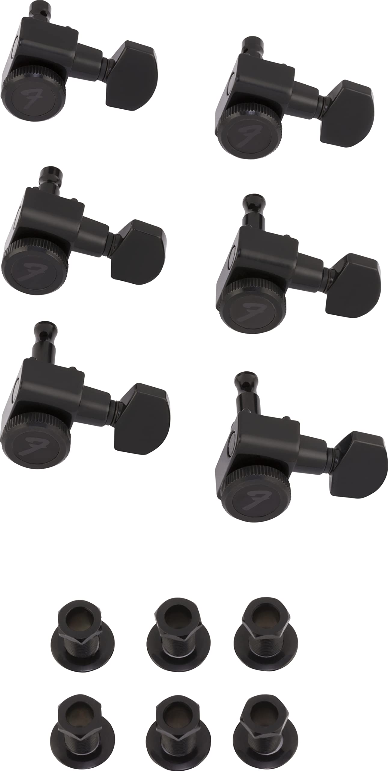 Fender Deluxe Locking Staggered Guitar Tuners, Guitar Accessories, Black