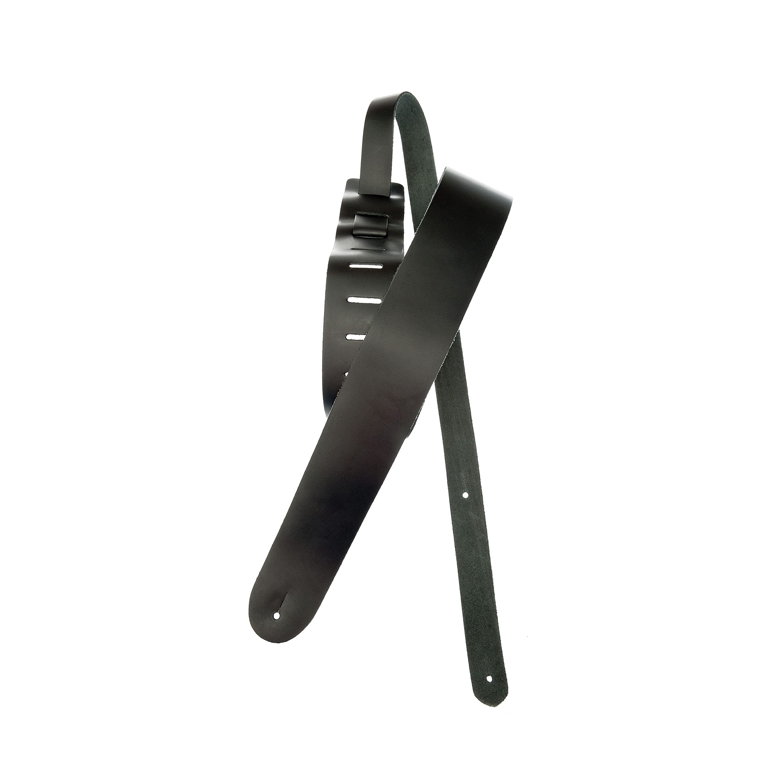 D'Addario Leather Guitar Strap, Classic - Black, Deluxe Series