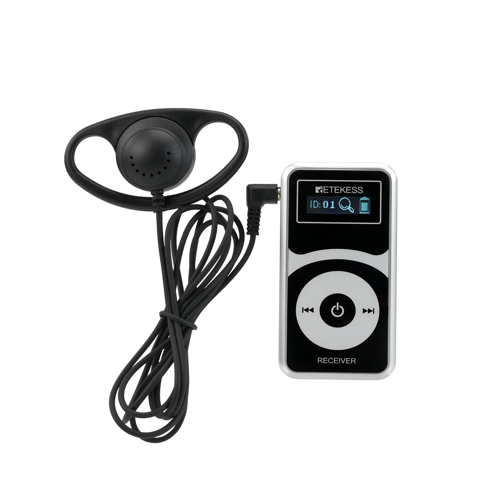 Retekess T130P (3nd Gen T130) Receiver,Upgraded Noise Reduction,Headsets,Assisted Listening Devices,160m/525ft,Translation Syste