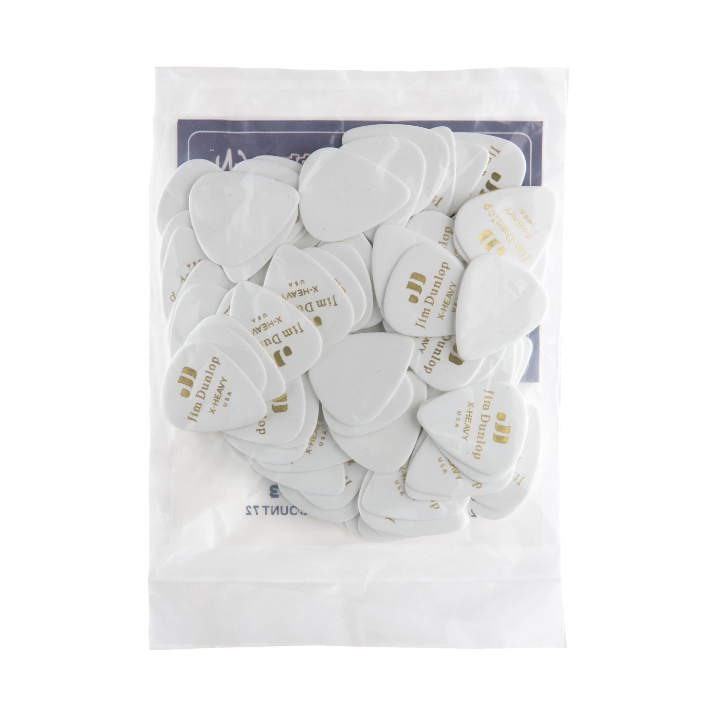 Dunlop 483R01XH Genuine Celluloid, White, Extra Heavy, 72/Bag