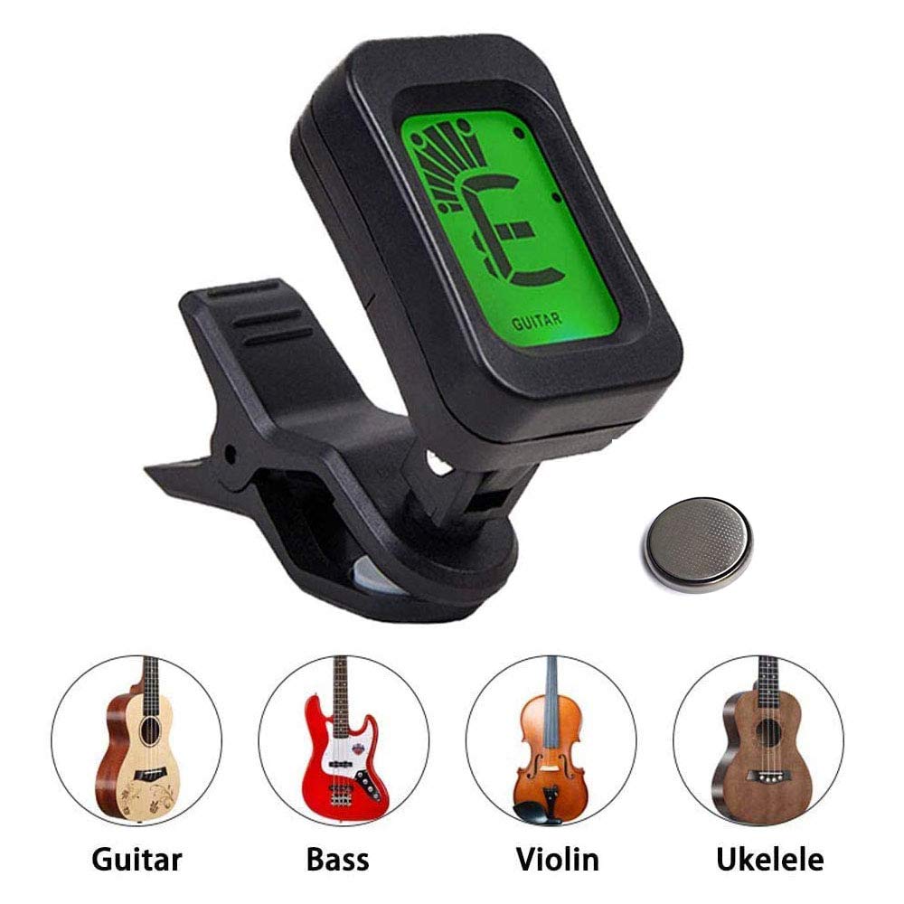 Guitar Accessories Kit Include Acoustic Guitar Strings, Tuner, Capo, 3-in-1 Restring Tool, Pick Holder, Bridge Pins, Nuts & Sadd