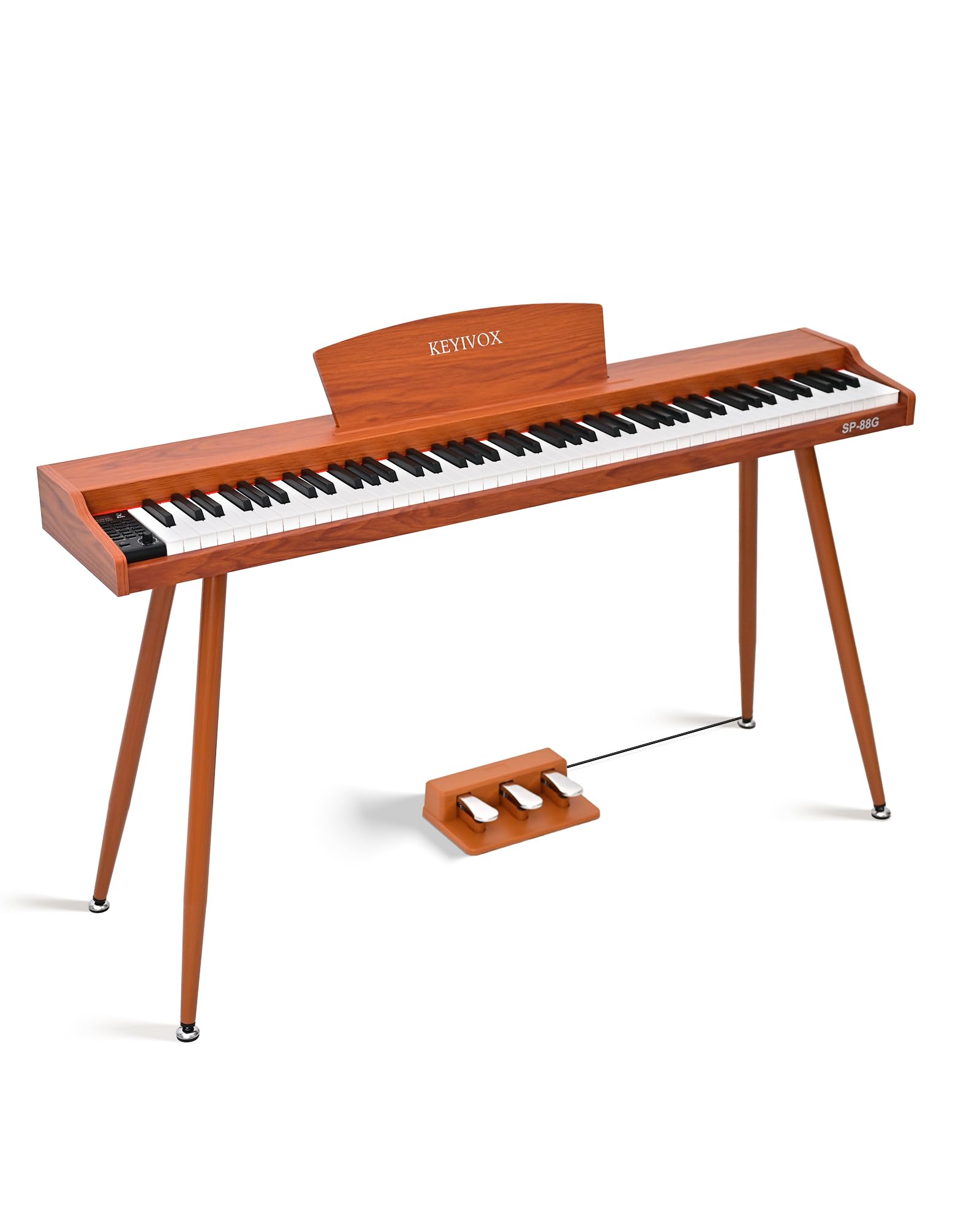 KEYIVOX SP88G Digital Piano Keyboard with Stand & Triple Pedal, 88 key Semi Weighted Electric Piano for Beginners and Adults, 80