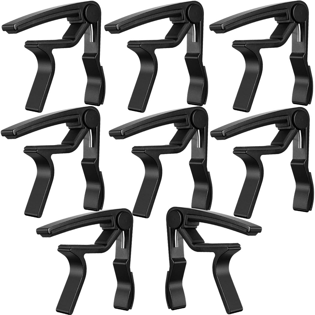 Capo,Guitar Capo For Acoustic Electric Guitar (8 Pack Black)