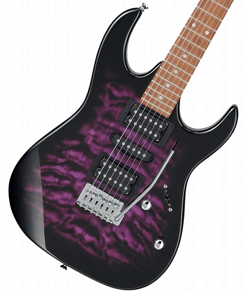 Ibanez Grx 6 String Solid-Body Electric Guitar, Right, Transparent Violet Sunburst, Full (Grx70Qatvt)