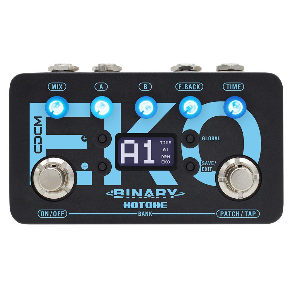 Hotone Binary Eko Multi-Mode Tap Tempo Digital Delay Echo Guitar Bass Effects Pedal