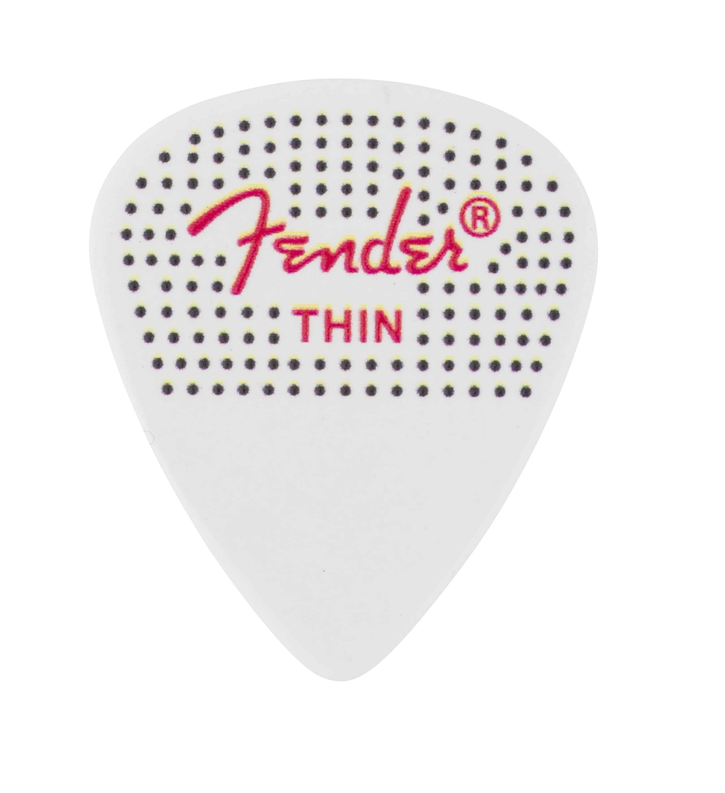 Fender Celluloid Guitar Picks, 351 Dotted Shape, Thin, 12-Pack