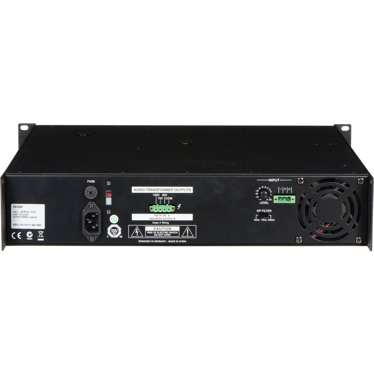 BOSCH PA 1250T 120V Audio & Video Component Amplifier unknow