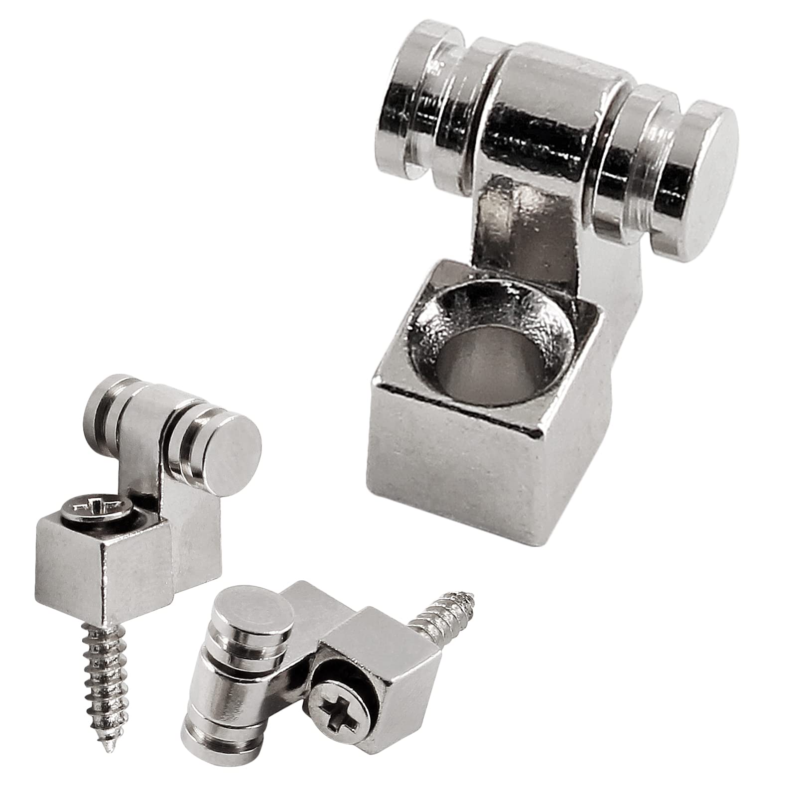 Jersvimc 2 Pcs Guitar Roller String Tree, Silver String Tree Retainer Telecaster String Guide Bass String Retainer Screw for Tel