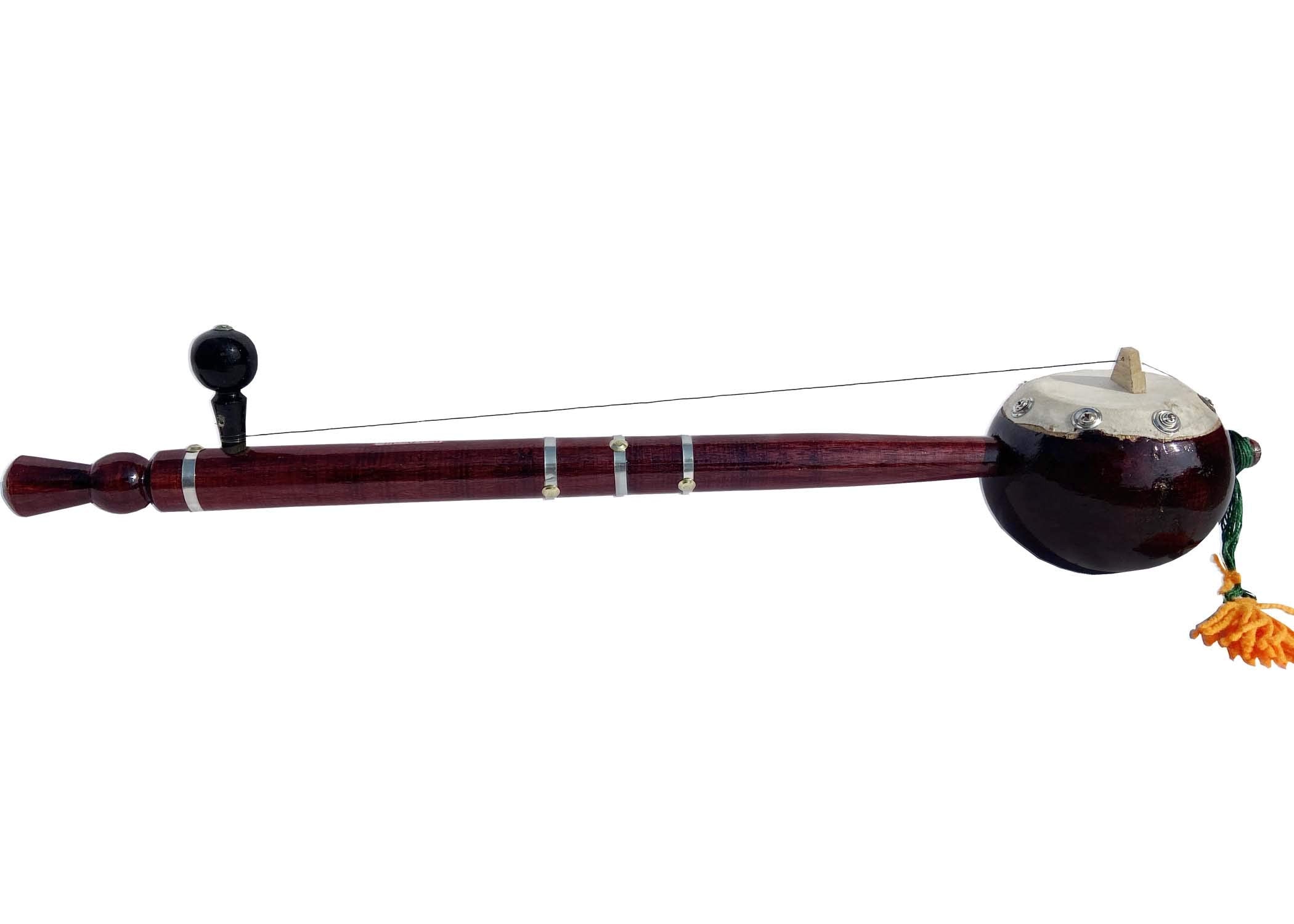Gt Manufacturers Professional Ektaraa Wooden For Indian Folk And Classic Music, 20 Inches (Orange)