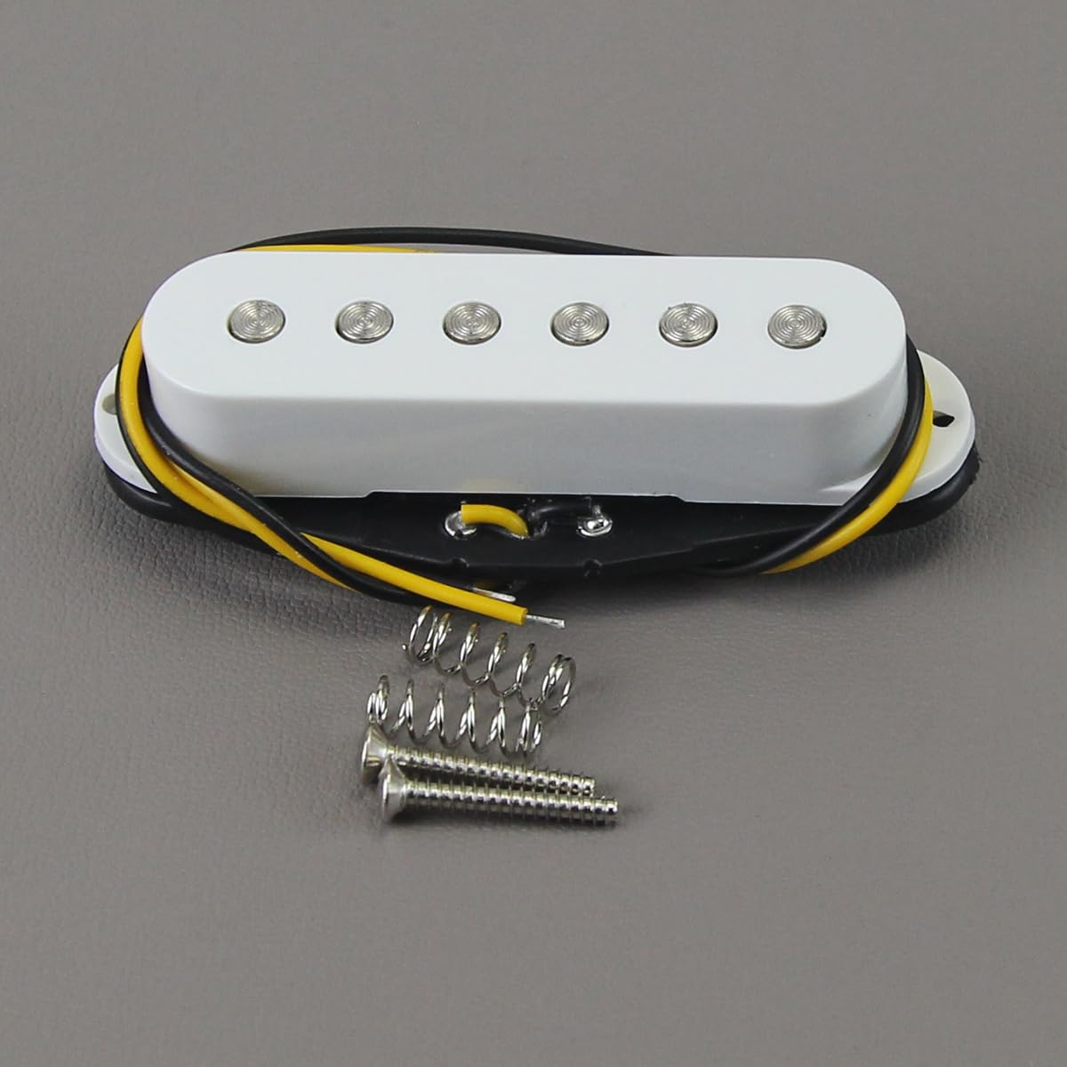 FLEOR Single Coil Pickup Ceramic White Middle Pickup Fit ST Style Electric Guitar