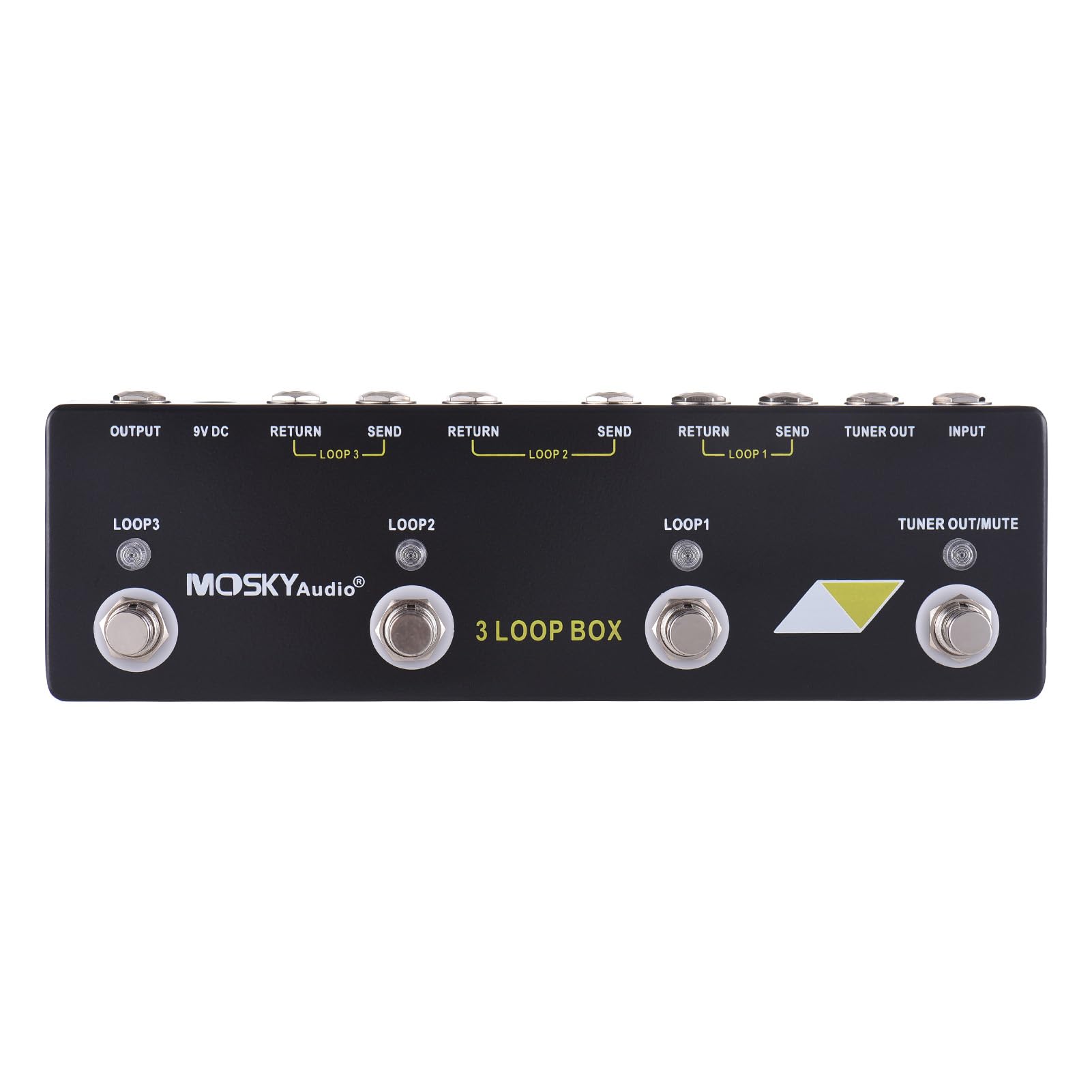 Btuty 3 Loop Box Guitar Effect Pedal with Channel Selection True Bypass Guitar Effects Loop Switcher Pedal Channel Switcher Box 