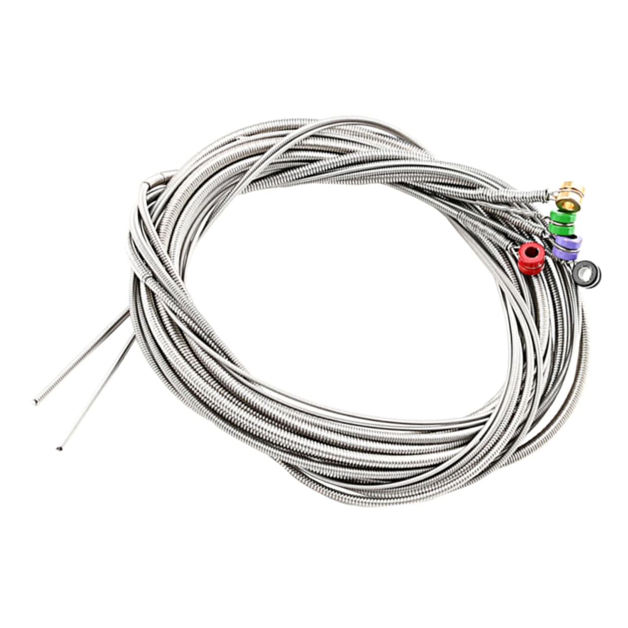 Toyandona Stainless Steel Bass Strings With Heads Durable Instrument Replacement For Bass Guitar Balanced Tension And Craftsmans