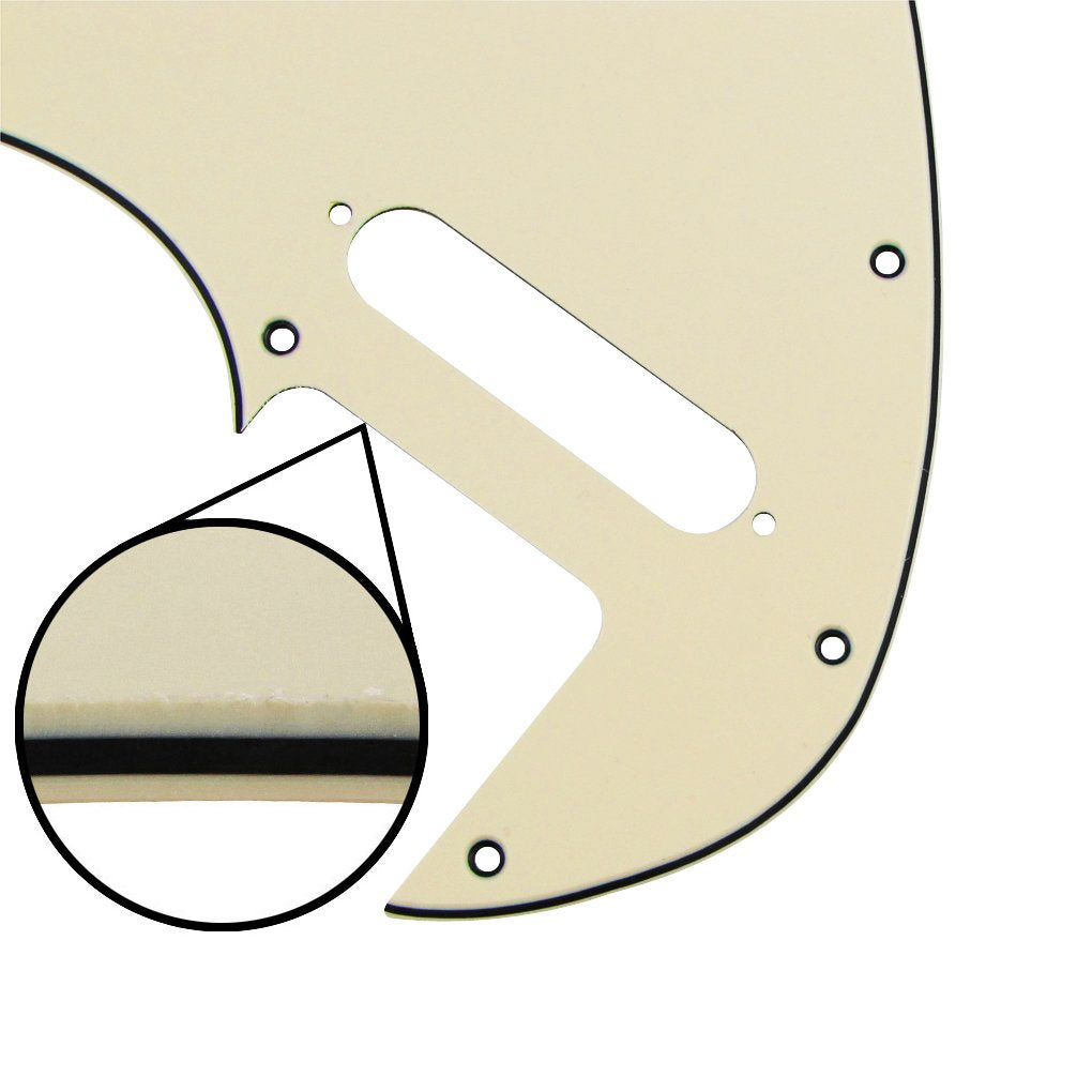 FLEOR 3Ply Cream TL Pickguard Guitar Pick Guard Plate with Screws Fit 69 TL Thinline Re-issue Guitar Part