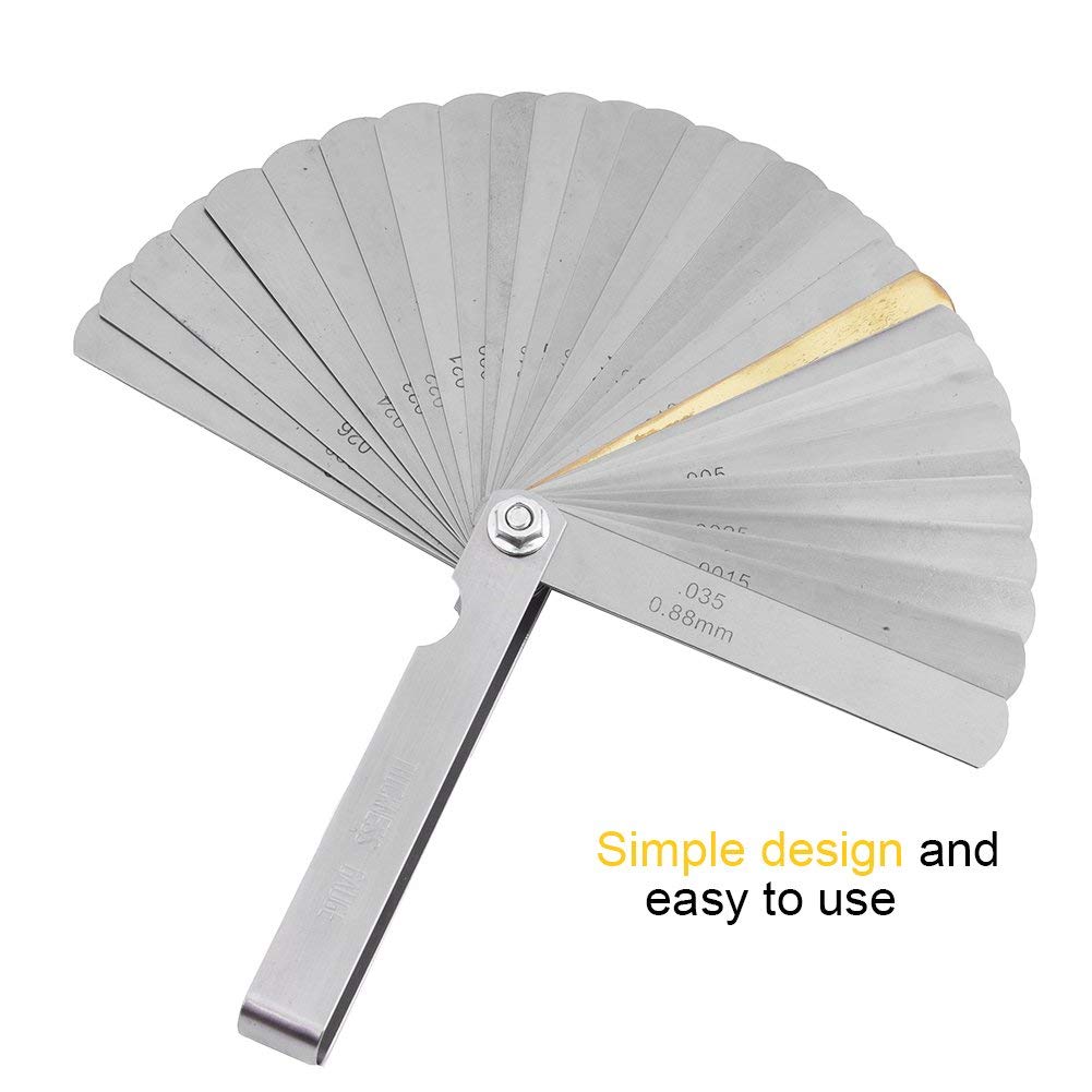 30 Pcs Guitar Gauge Set, Blade Master Feeler Gauge Measuring Tool Rocker String Height Measuring Tool for Luthier