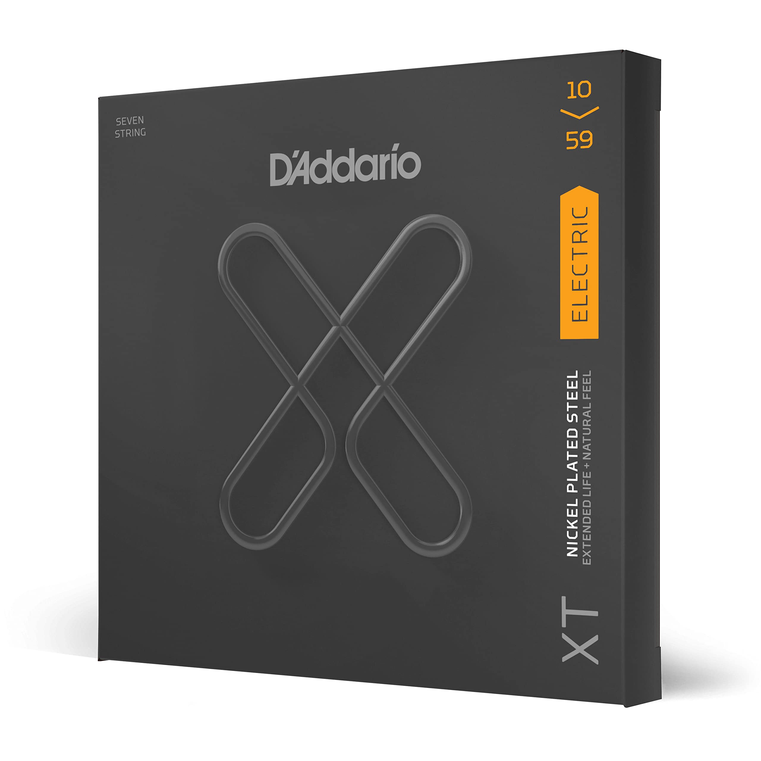 D'Addario Electric Guitar Strings, Xt Nickel Coated, Xte1059, Regular Light Gauge 10-59, 7-String Set, Pack Of 1