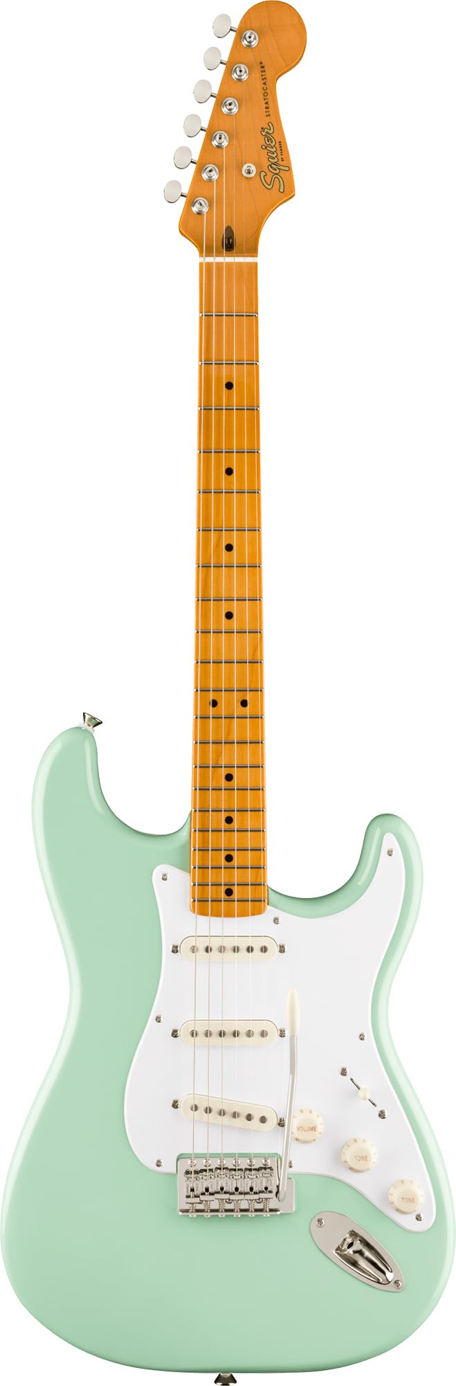 Fender Squier Classic Vibe '50s Stratocaster - Surf Green Bundle with Gig Bag, Cable, Tuner, Strap, Strings, Picks, and Austin B