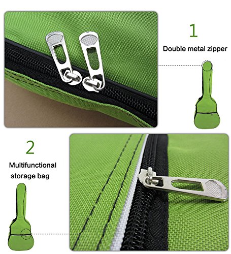 HOT SEAL 5MM Sponge Waterproof Durable Colorful Conventional Guitar Case Bag with Storage (For 40&41 Inch, Orange)