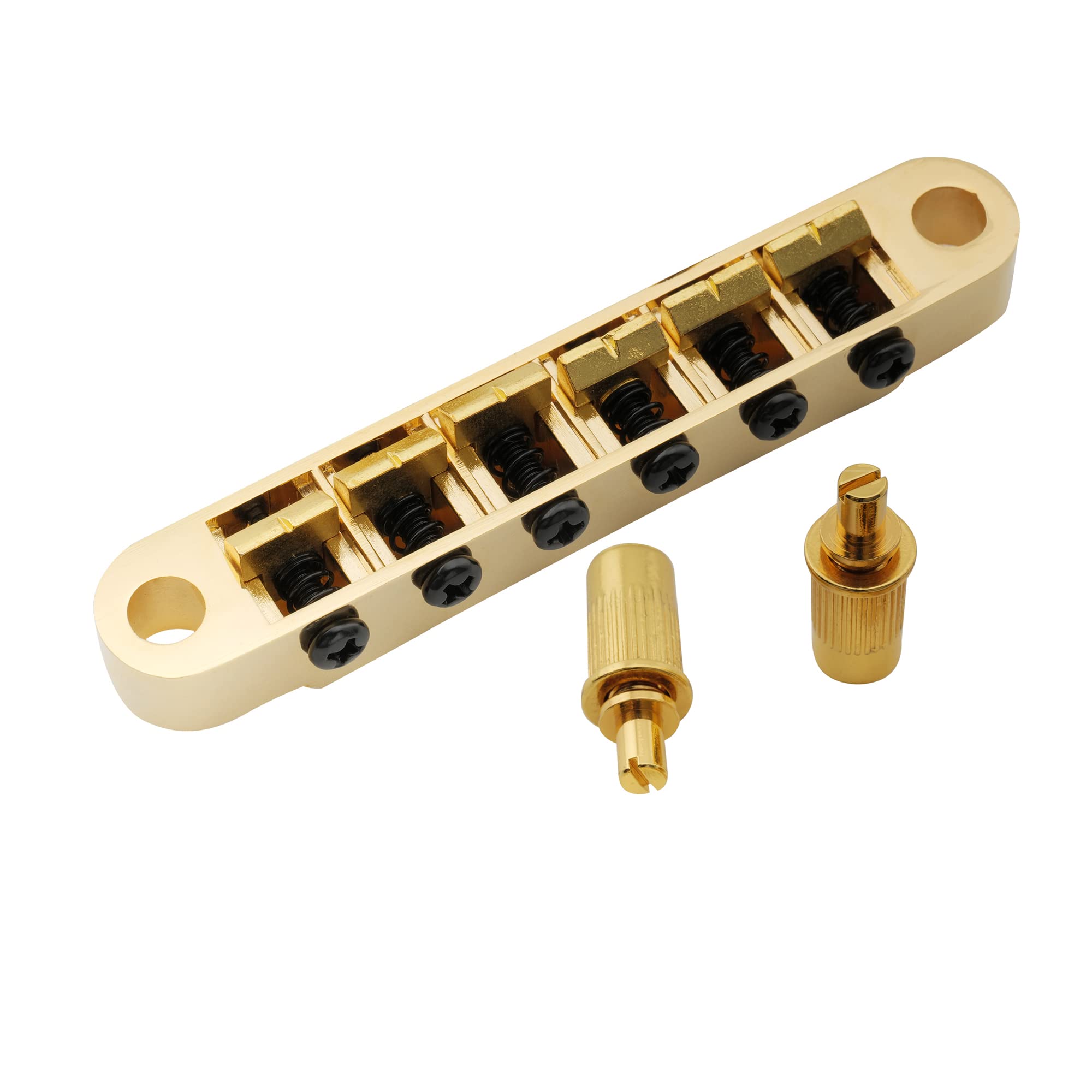 Wilkinson Wogb2 52Mm (2-3/64 Inch) Wide Type Tune-O-Matic Bridge For Usa Epiphone Les Paul Sg Style Electric Guitar, Gold