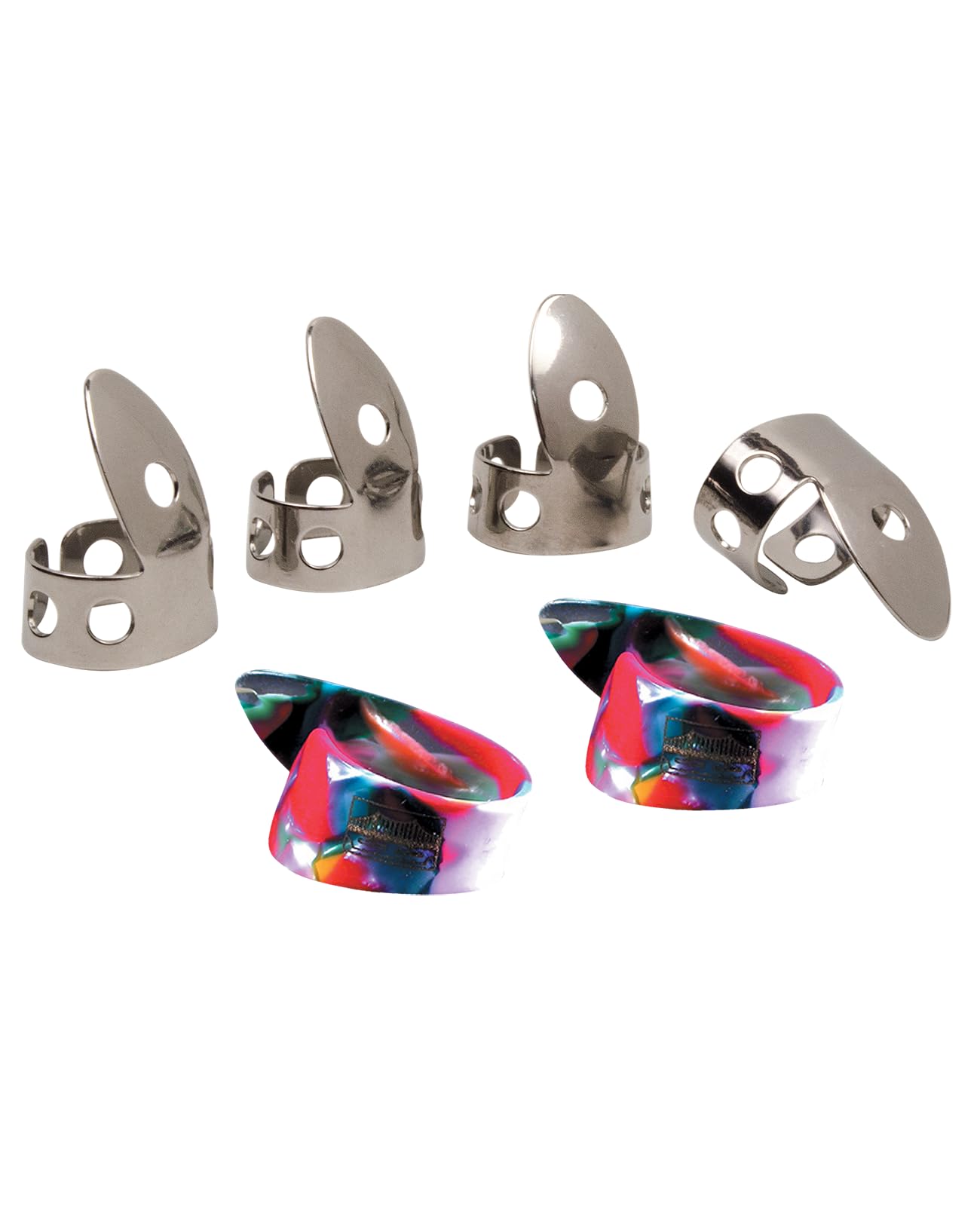 Golden Gate Gp1-Gp7 Thumb & Finger Pick Pack - Stainless Steel/Clown Confetti - Large