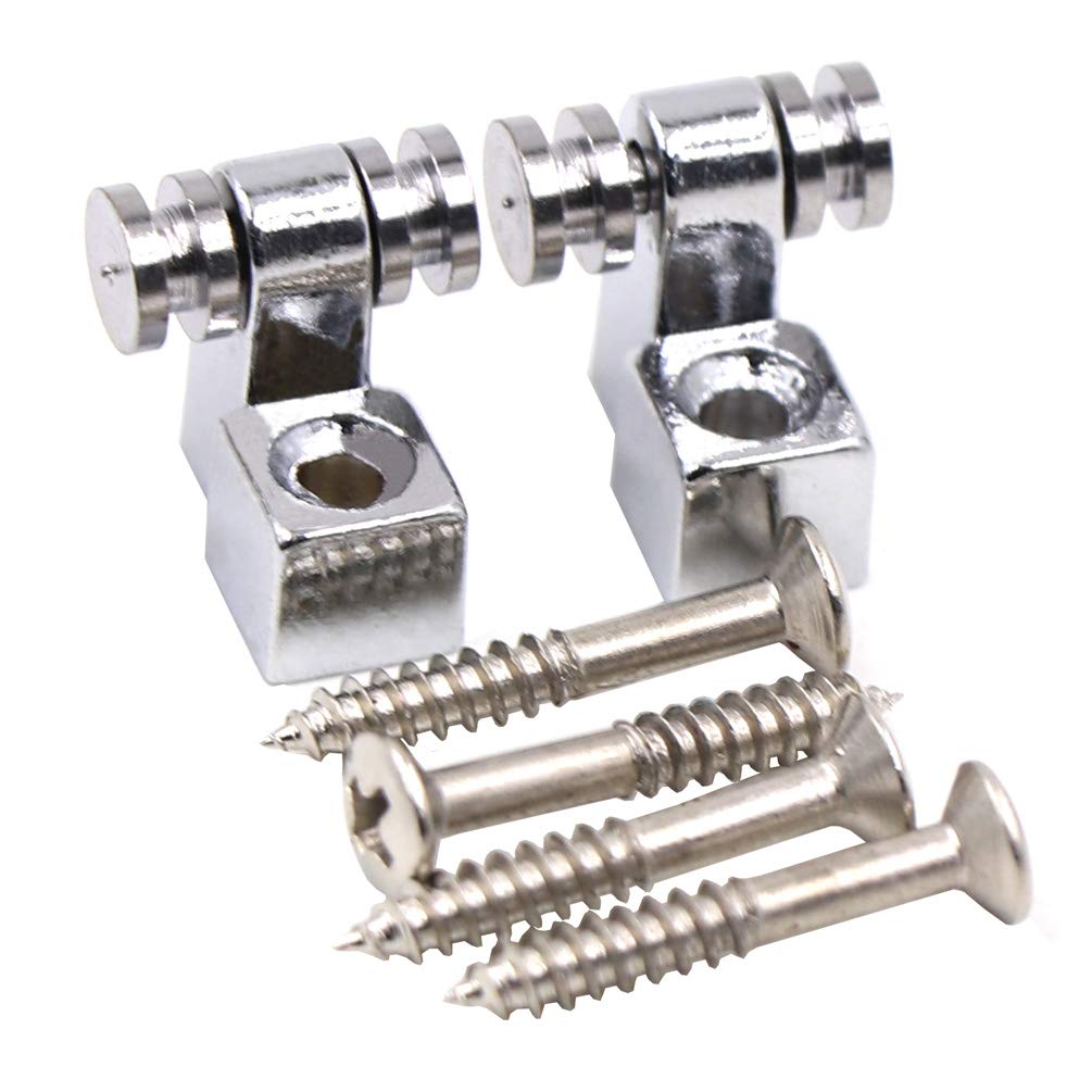 Disens Set Of 2 Roller String Tree Roller String Guides Retainer For Electric Guitars - Perfect For Stratocaster And Telecaster