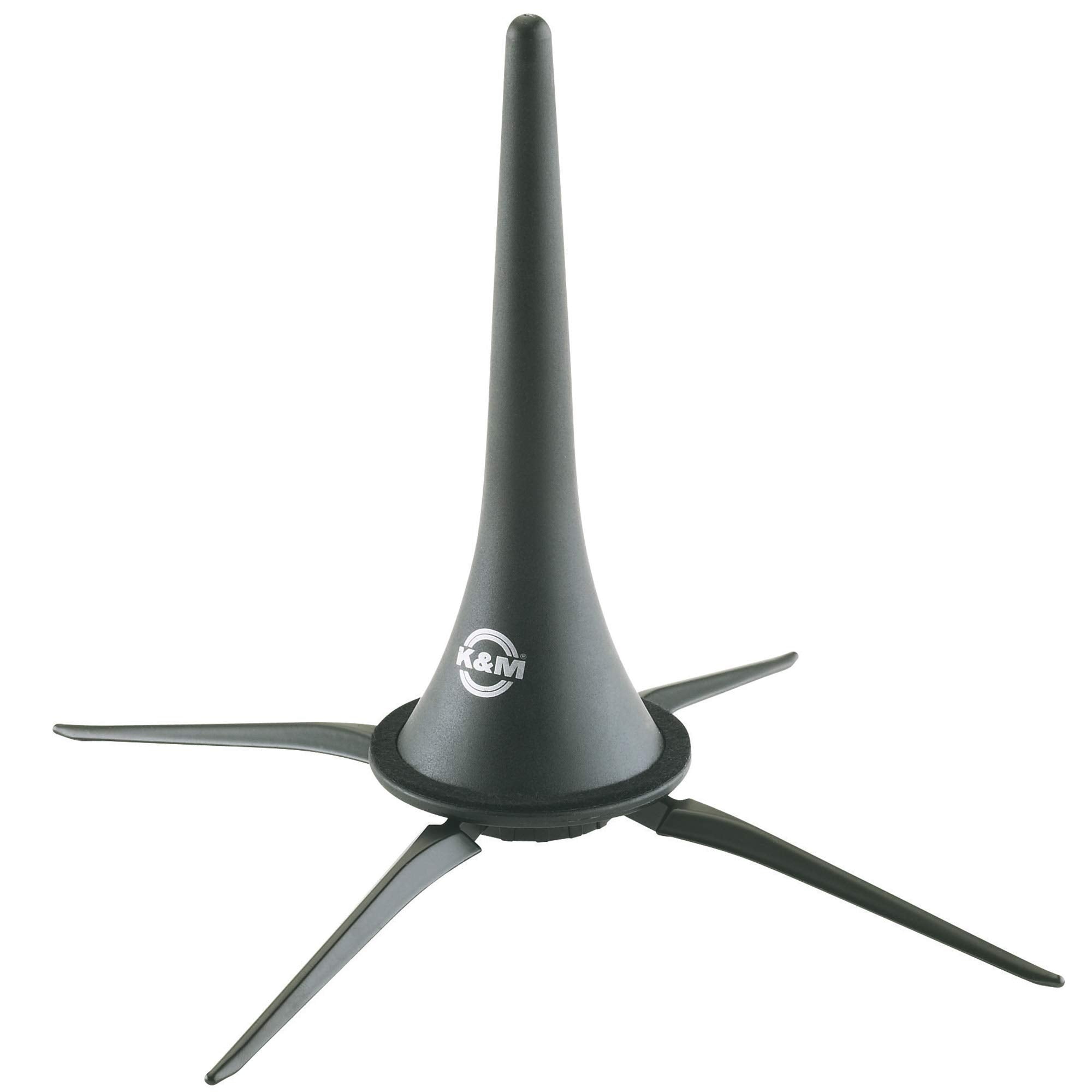 K&M Knig & Meyer 15210.000.55-Trumpet in-Bell 3 Leg Stand Professional Grade for All Musicians Stable Secure Base | Padded Peg |