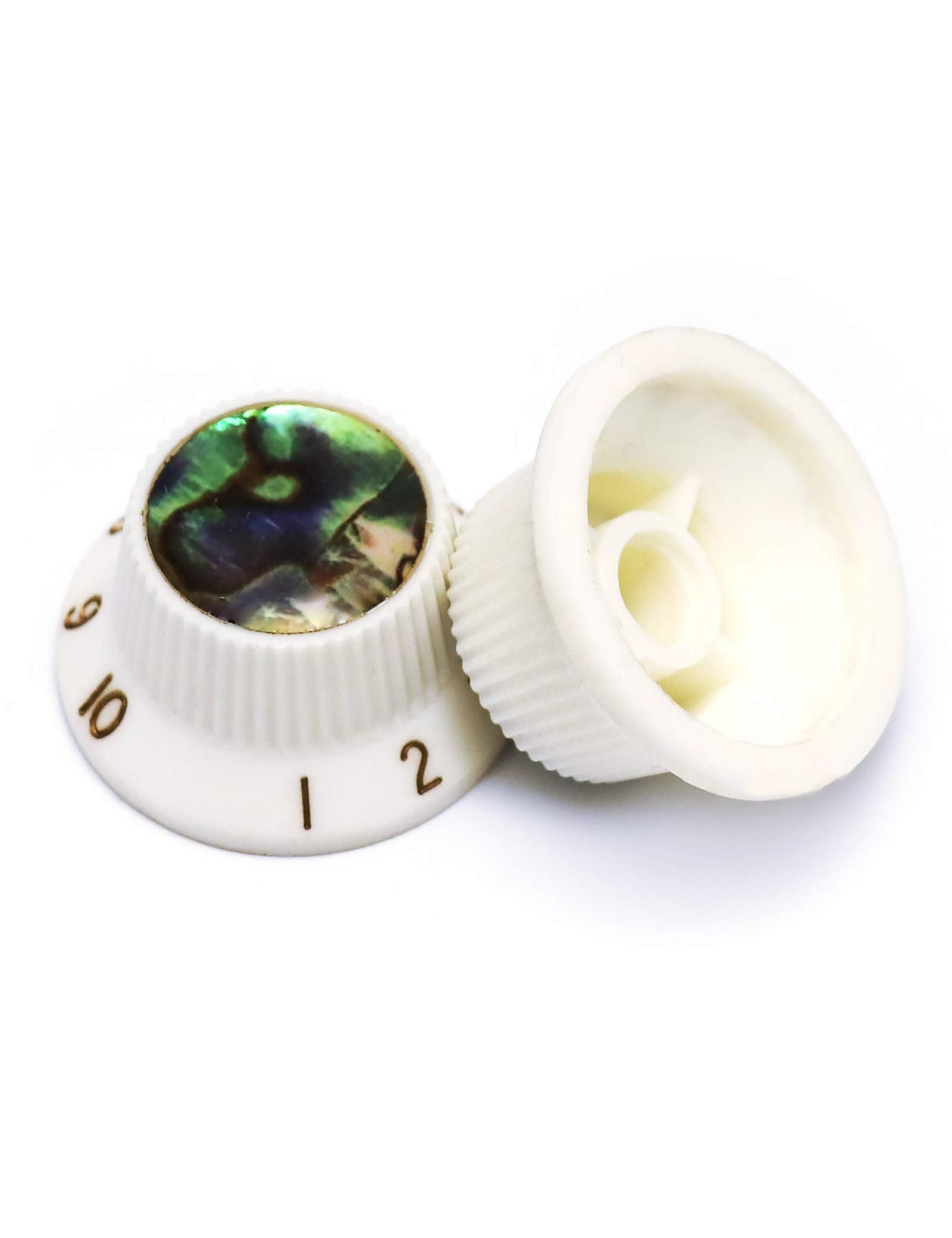 Rubatone Guitar Knobs Abalone Top Speed Control Knobs 6mm Shaft Pots Volumn Tone Knobs Compatiable with Strat Stratocaster Elect