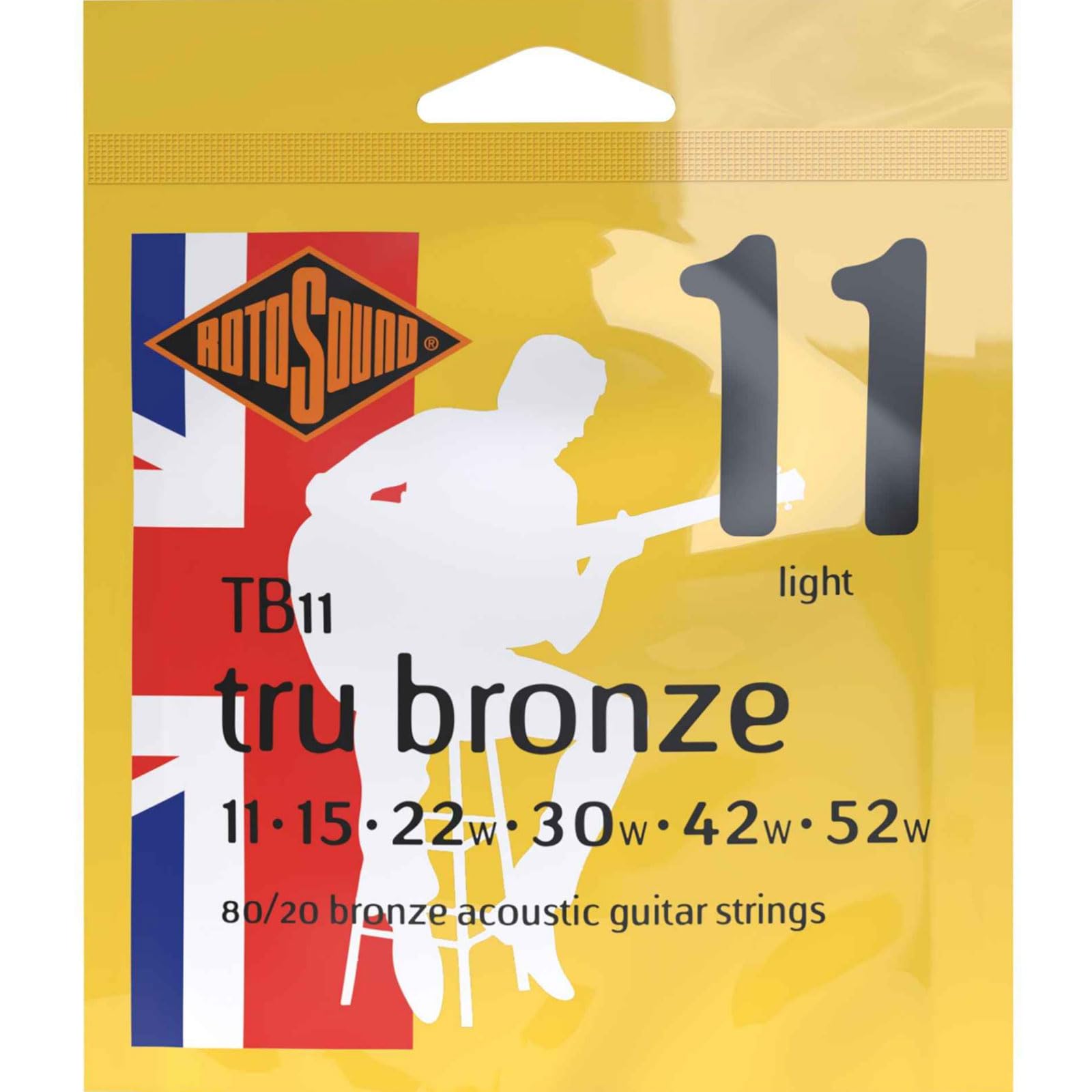 Rotosound Tb11 Tru Bronze Acoustic Guitar Strings (11-52)