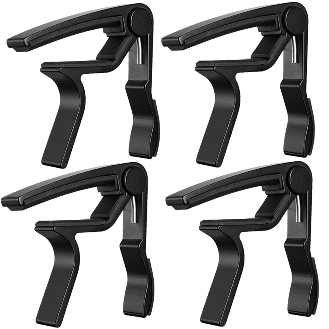Capo,Guitar Capo For Acoustic Electric Guitar (4 Pack Black)
