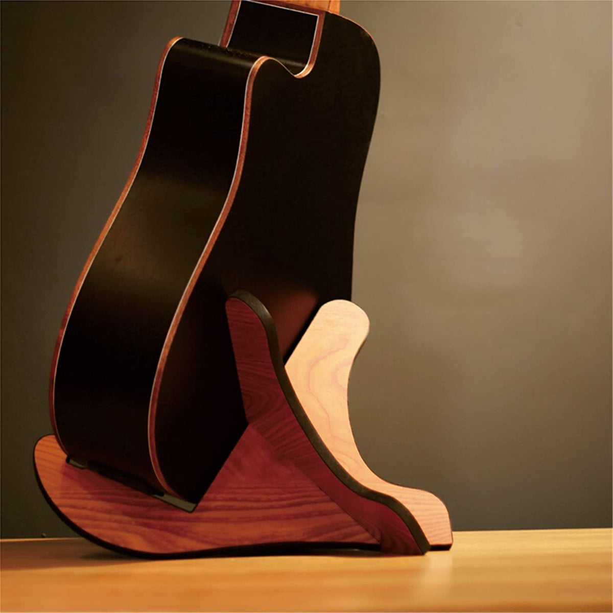 Miwayer Guitar Stand Wood Thickened Universal, With 012 Inch Soft Leather Ddge, Safe Non-Slip Portable Stringed Instrument Stand
