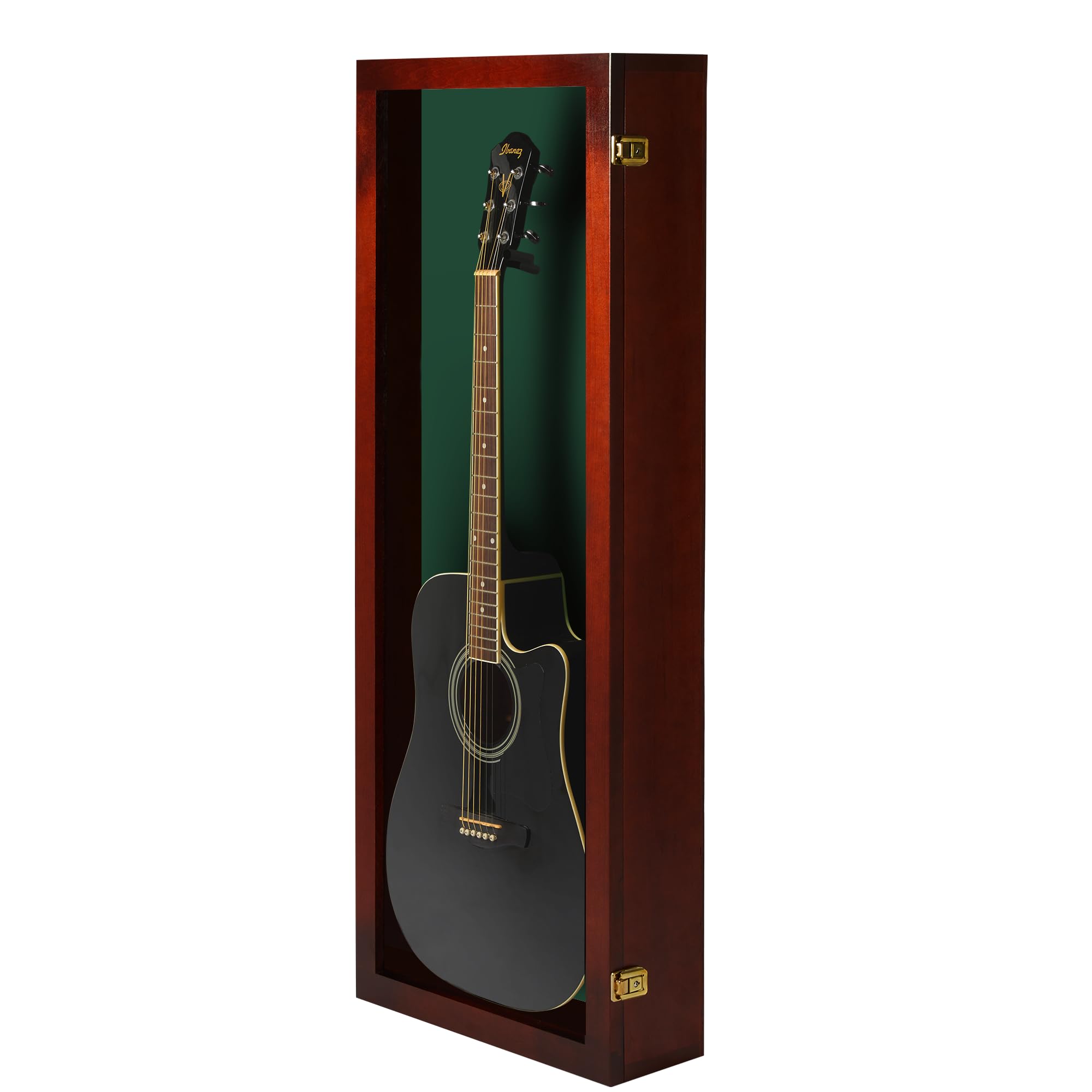 Pennzoni Acoustic Guitar Display Case - Acrylic Acoustic Guitar Case - Guitar Display Case Wall Mount Made From Hardwood Frame &