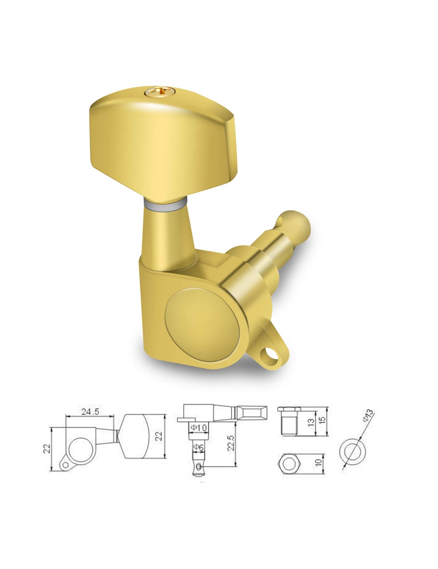 Metallor Sealed String Tuning Pegs Tuning Keys Machines Heads Tuners 6 In Line Right Handed Electric Guitar Acoustic Guitar Part