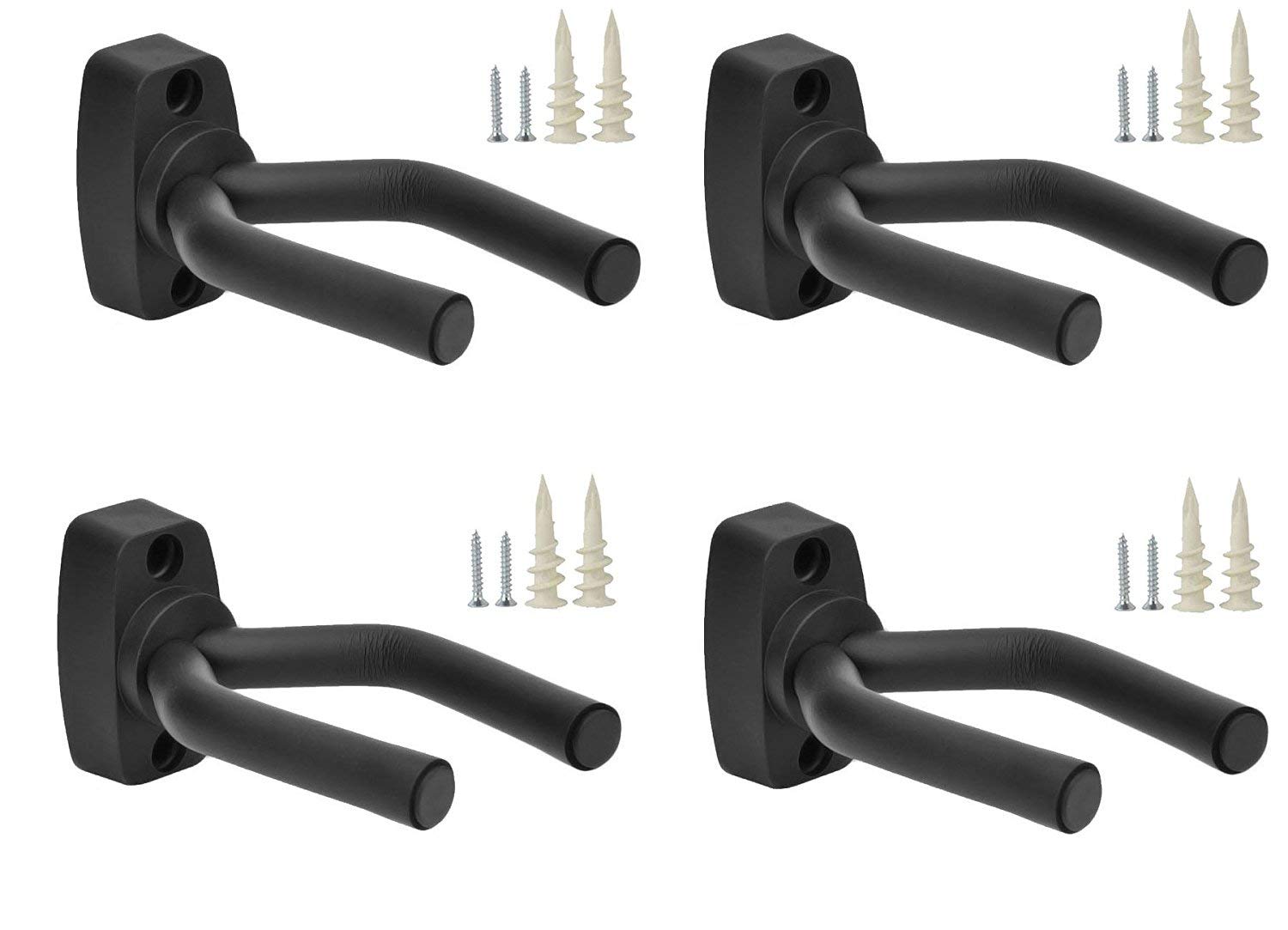 Top Stage 4-Pack Guitar Hangers Stands Hooks Holders Wall Mount
