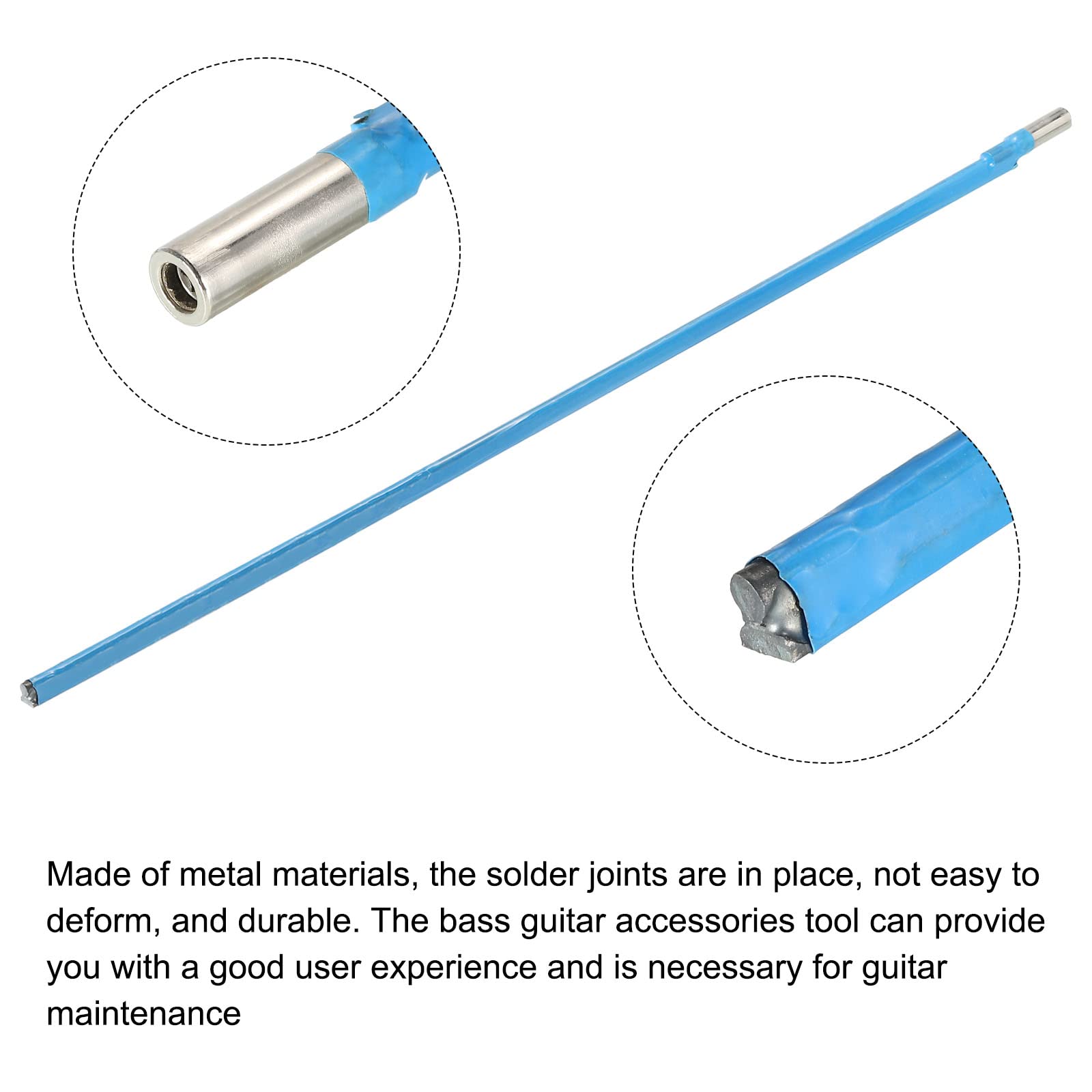 PATIKIL Two Way Rod Type Guitar Rod Acoustic Guitar Tools 570mm Steel with L-Wrench for Electric Bass Guitar
