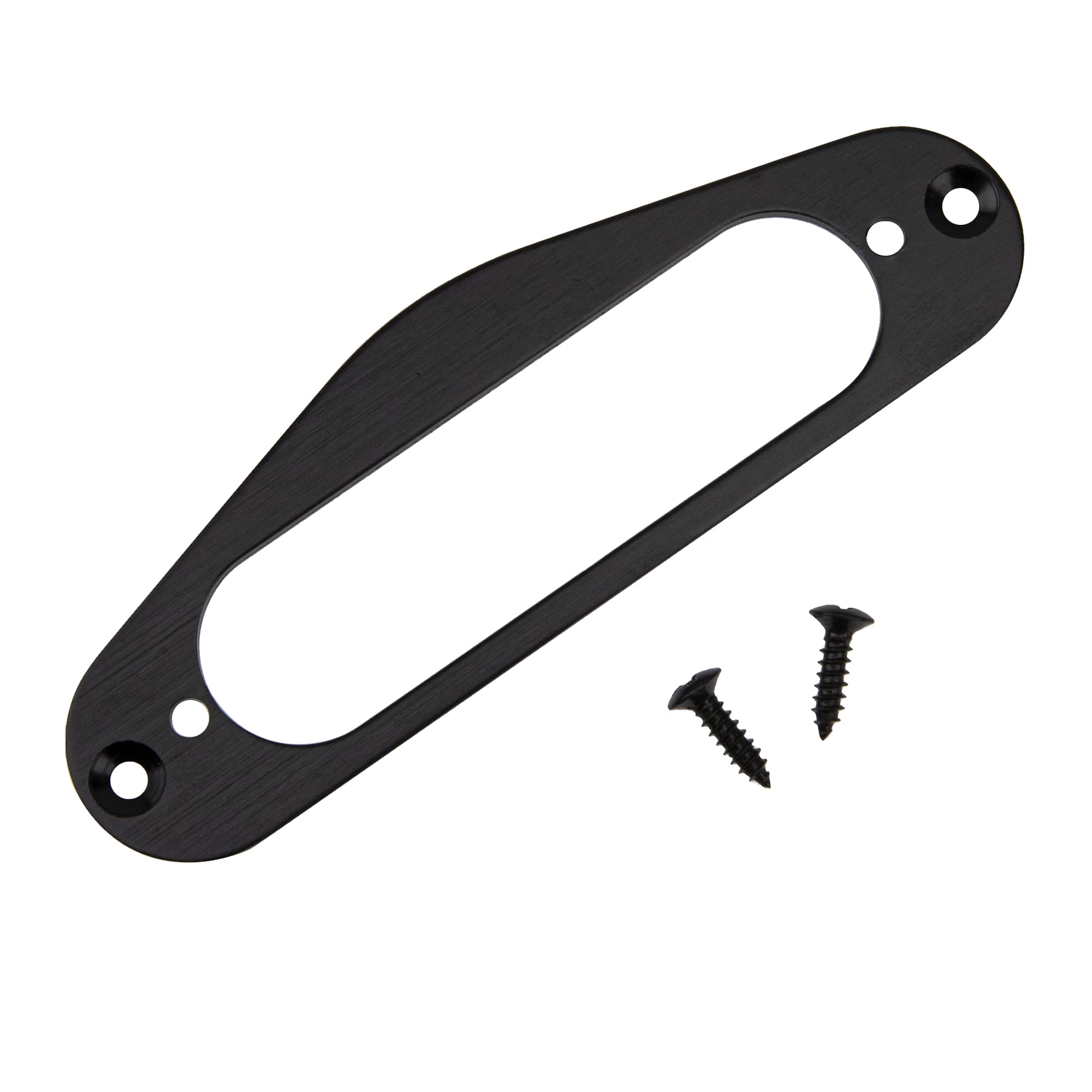 1Pcs Yootones Metal Guitar Single Coil Pickup Mounting Ring With Screws Compatible With Fender Stratocaster Strat Guitar (Black)