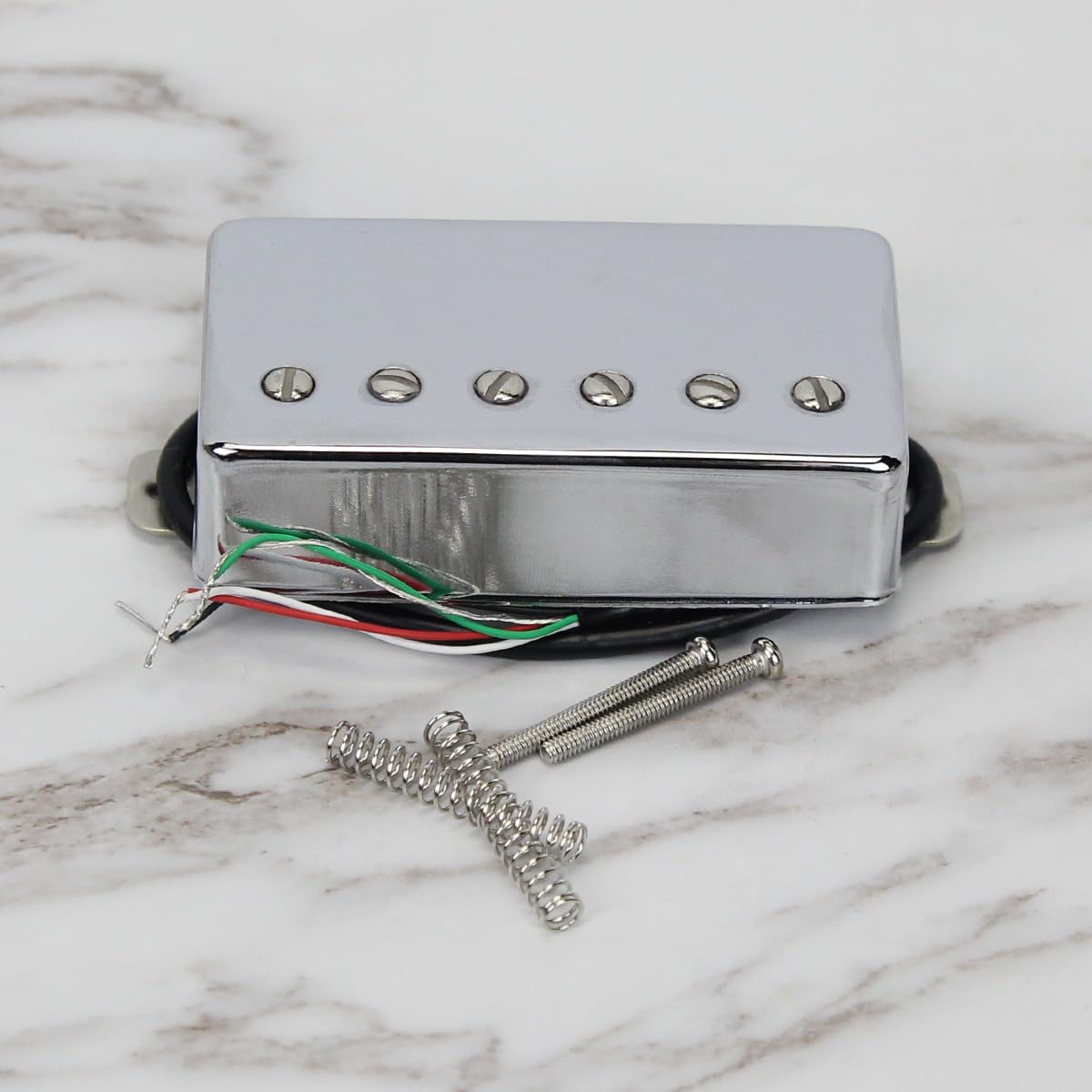 FLEOR Humbucker Pickup Ceramic Guitar Bridge Pickup Set Chrome Fit LP Style Electric Guitar