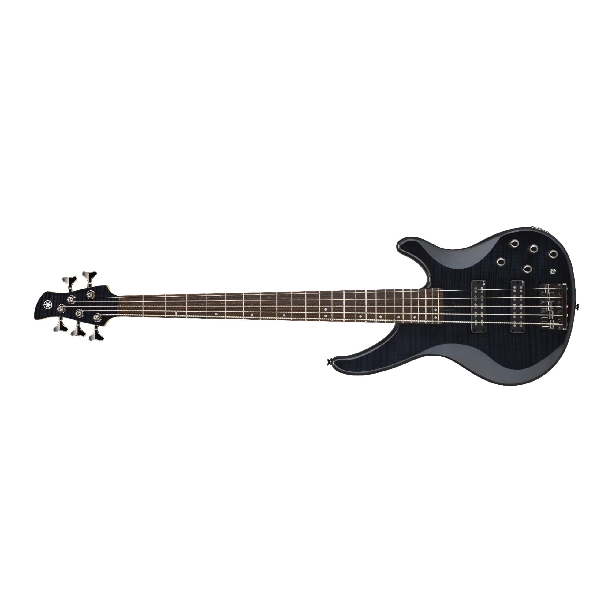 Yamaha TRBX605 5-String Flamed Maple Bass Guitar, Translucent Black