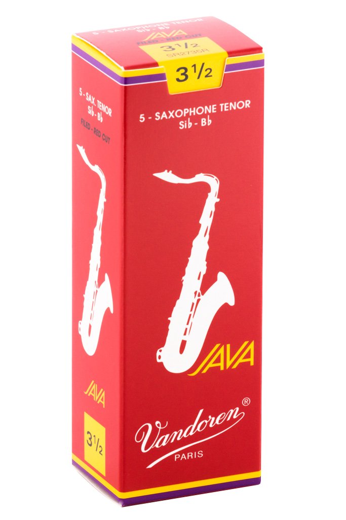 Vandoren SR2735R Tenor Sax JAVA Red Reeds Strength 3.5; Box of 5