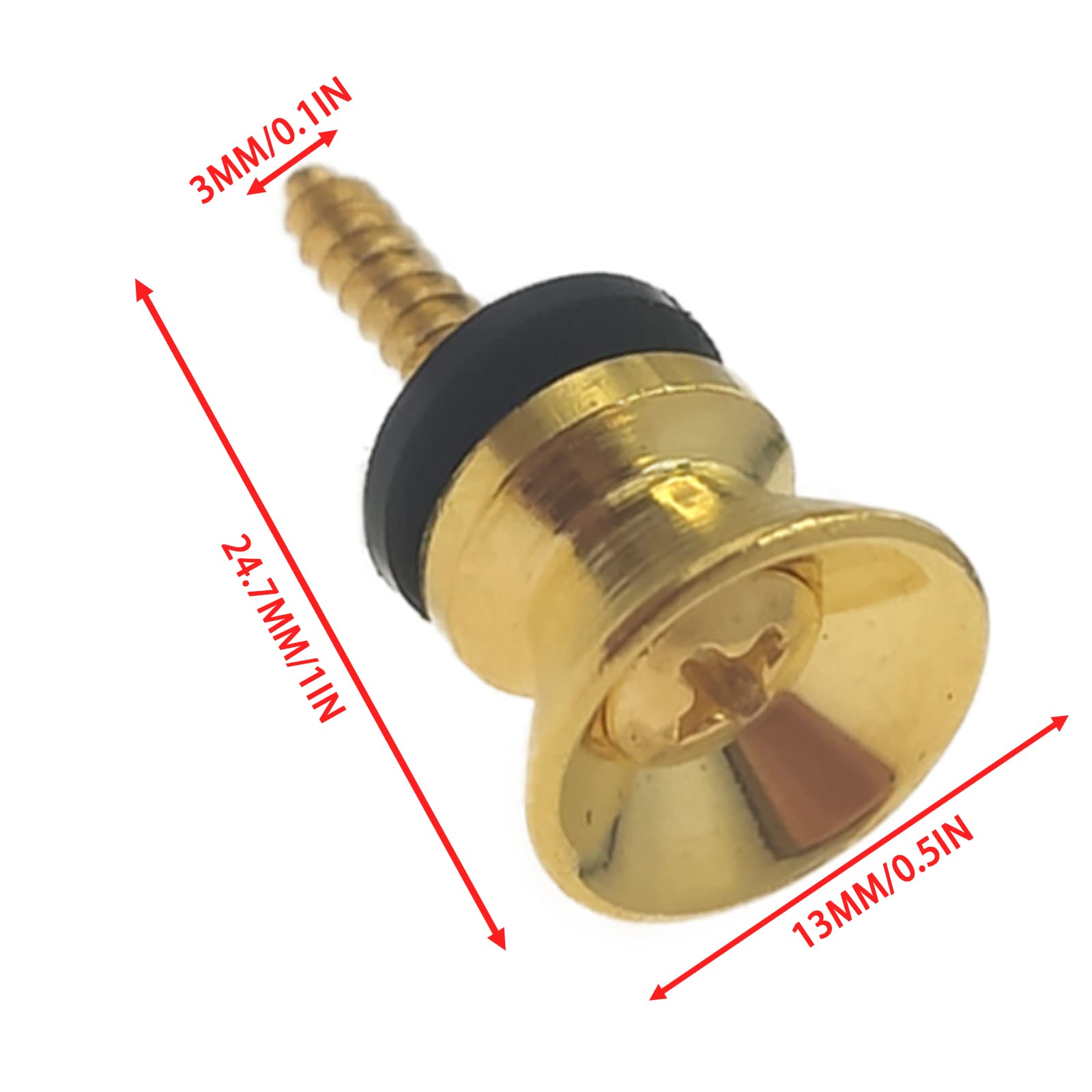 Cheerock 6Pcs Guitar Strap Locks Set, Metal Guitar Strap Buttons Lock, 3 Color Guitar Straps Lock for Acoustic, Ukulele, Martin,