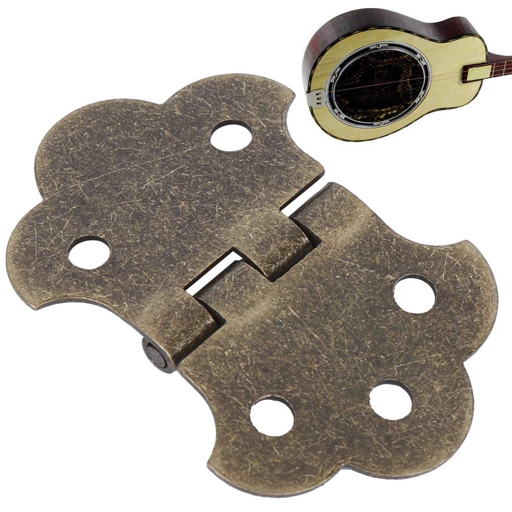 Bronze 3-String Guitar Hinge Tailpiece Hardtail Compatible With 3-String Cigar Box Guitars