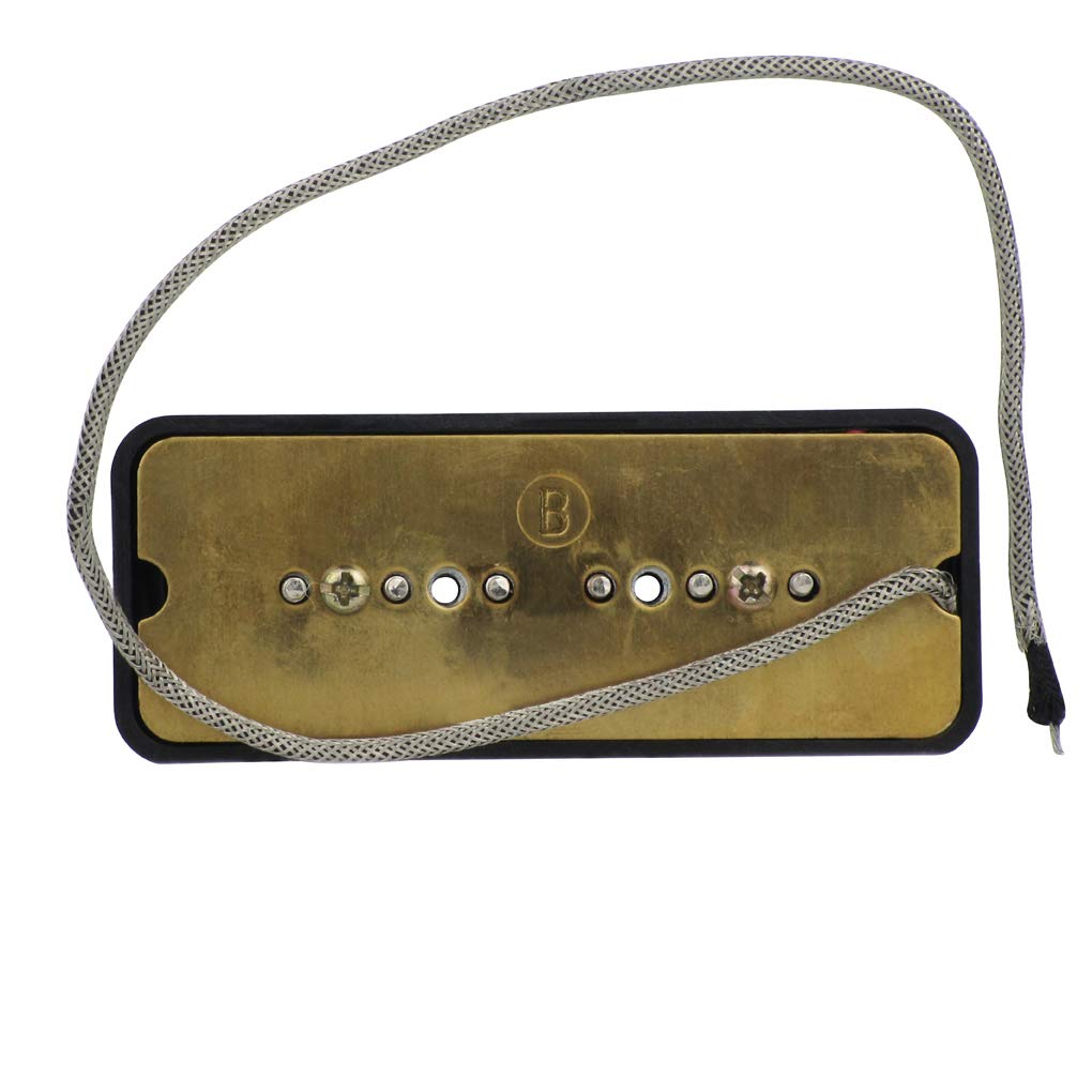 FLEOR Electric Guitar Bridge Pickup Single Coil Pickup Black P90 Soap Bar Pickups - Alnico 5