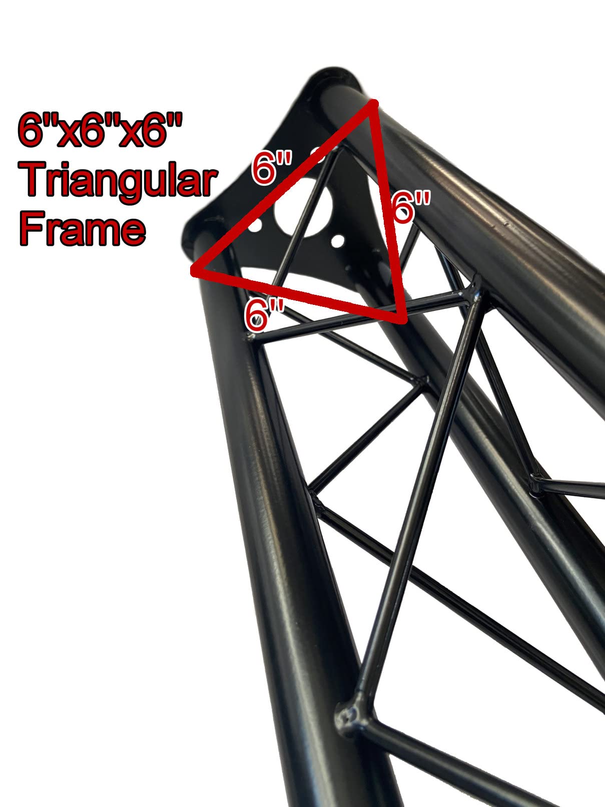 Triangle Truss Segment Extension by GRIFFIN | 5Ft Extra Trussing Section for DJ Booth Lighting System Stand | Mount Light Cans &