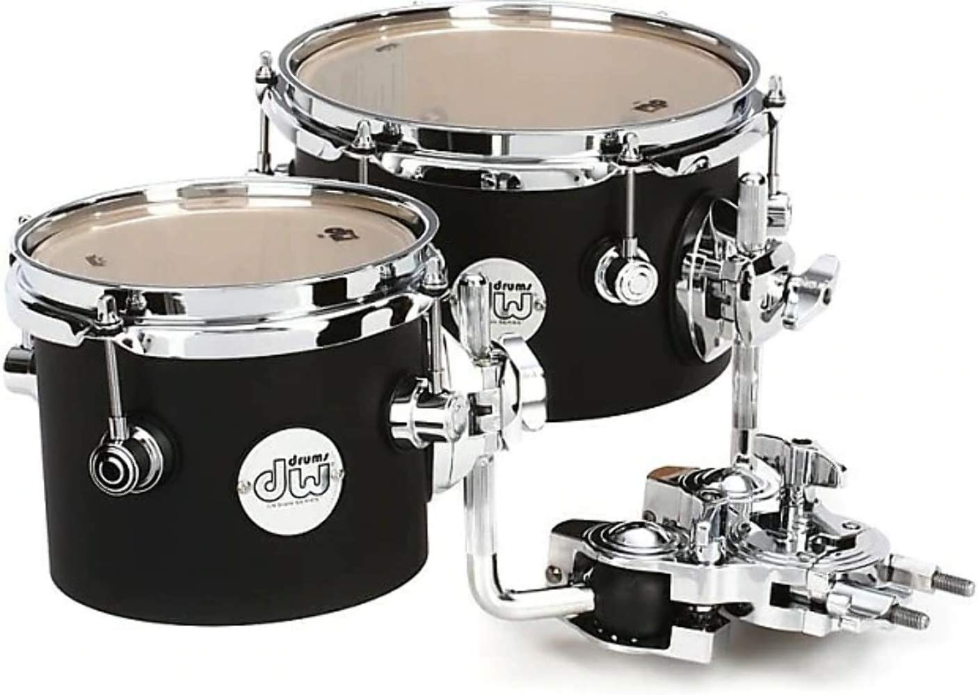 DW Design Series Concert Tom Set 5x6 & 5x8 with Mount- Black Satin