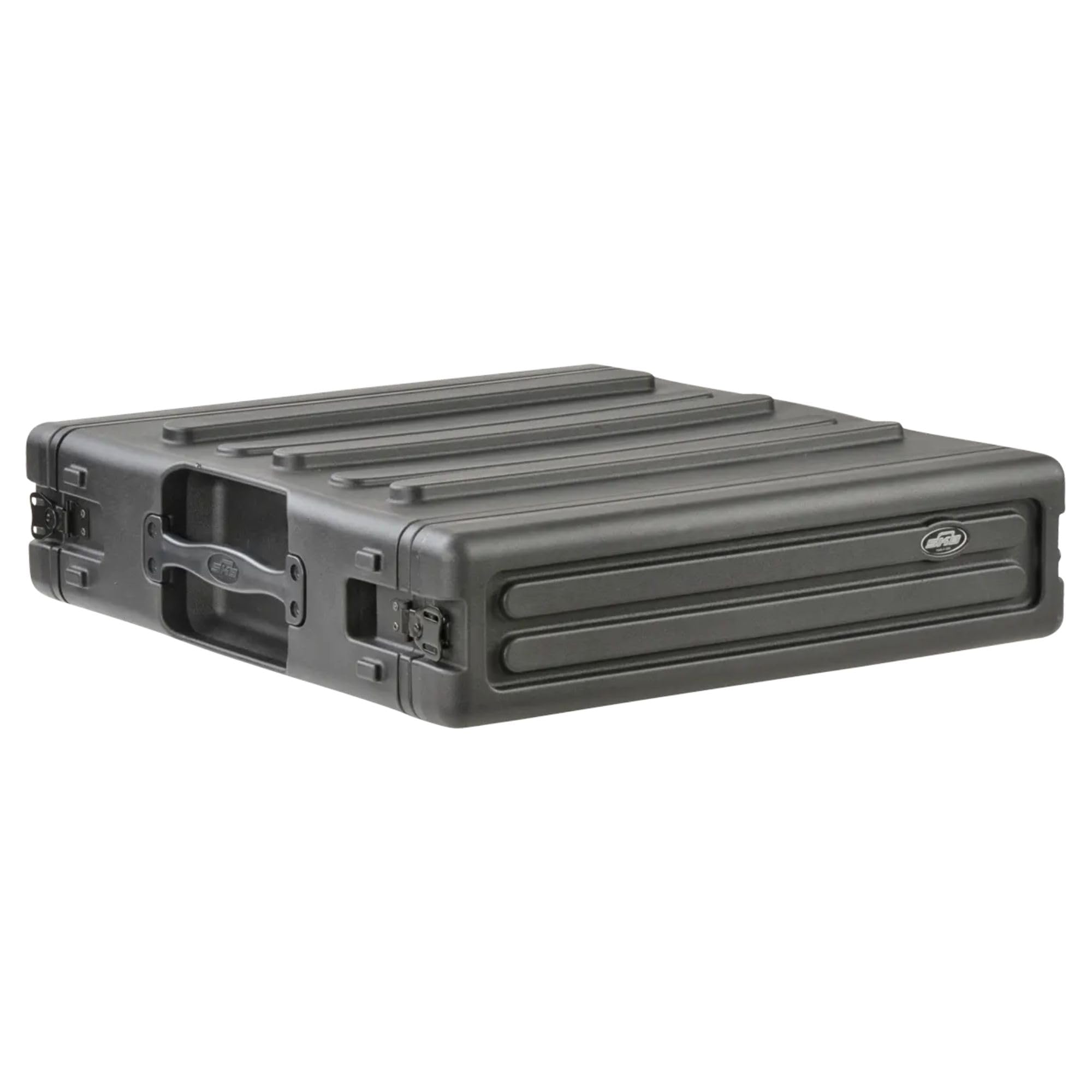 SKB 2U Roto Rack Case - Durable Polyethylene Gear Protector, Stackable, Waterproof with Twist Latches & Rubber Feet for Musician